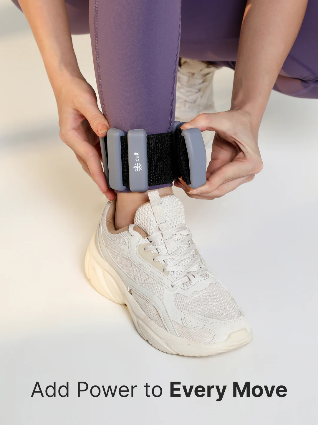 Adjustable Ankle and Wrist Weights (225 g x 2) pair with Removable 20 g Slots Grey Lightweight Fitness Weights for Walking, Yoga & Pilates - Image 2