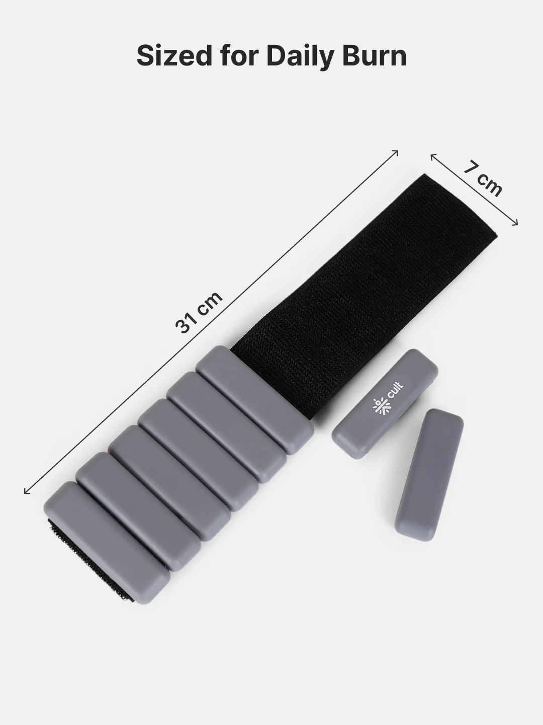 Adjustable Ankle and Wrist Weights (225 g x 2) pair with Removable 20 g Slots Grey Lightweight Fitness Weights for Walking, Yoga & Pilates - Image 7
