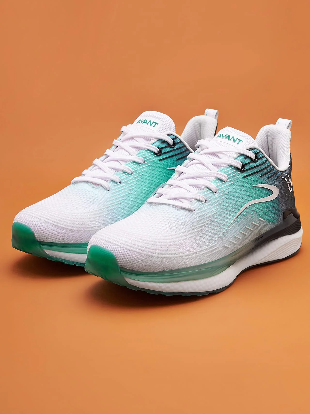 Avant Men's BounceMax Walking Shoes - White/Grey/Green - Image 7