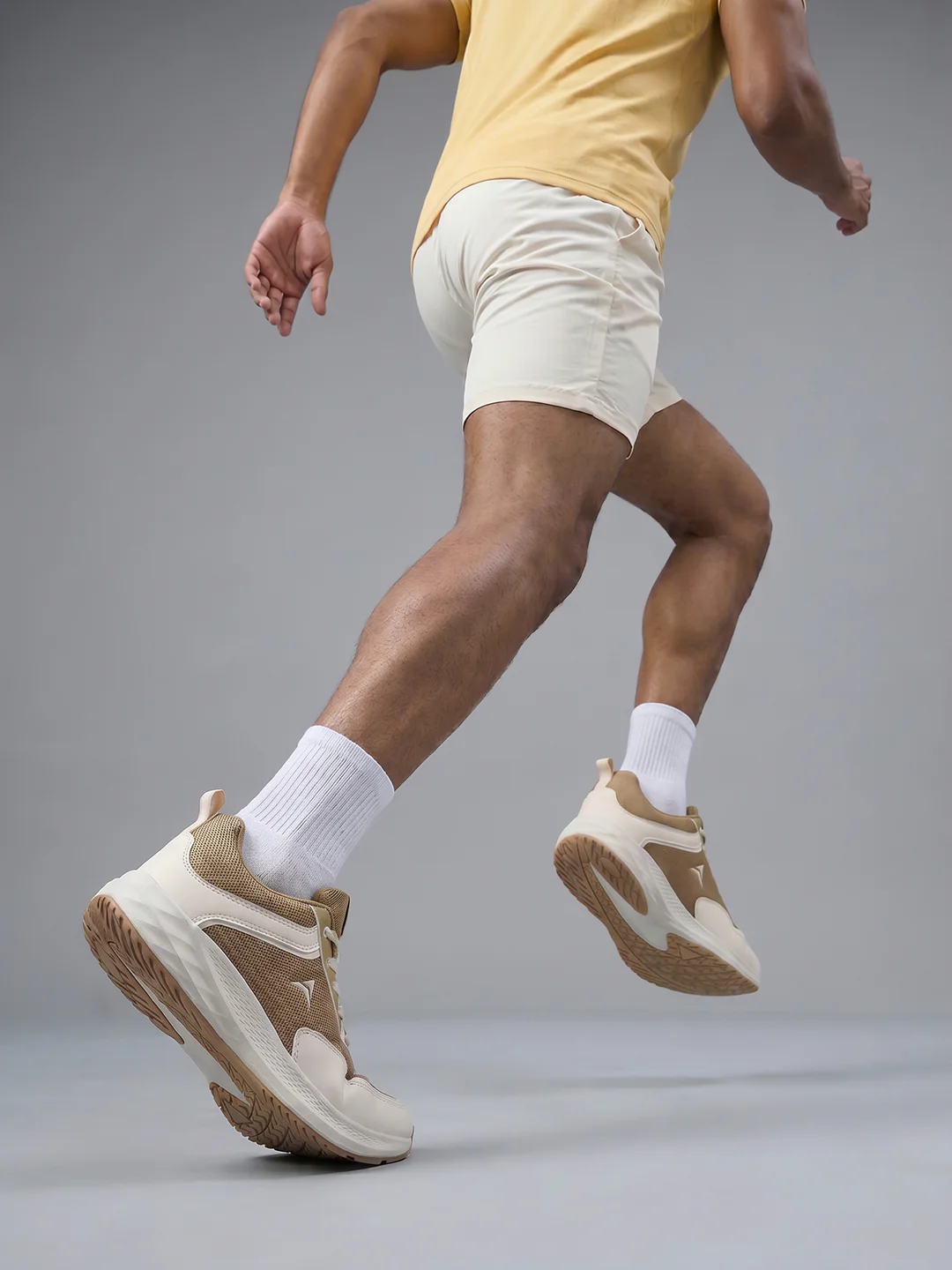 Avant Men's PowerMesh Running Shoes - Brown/White - Image 7