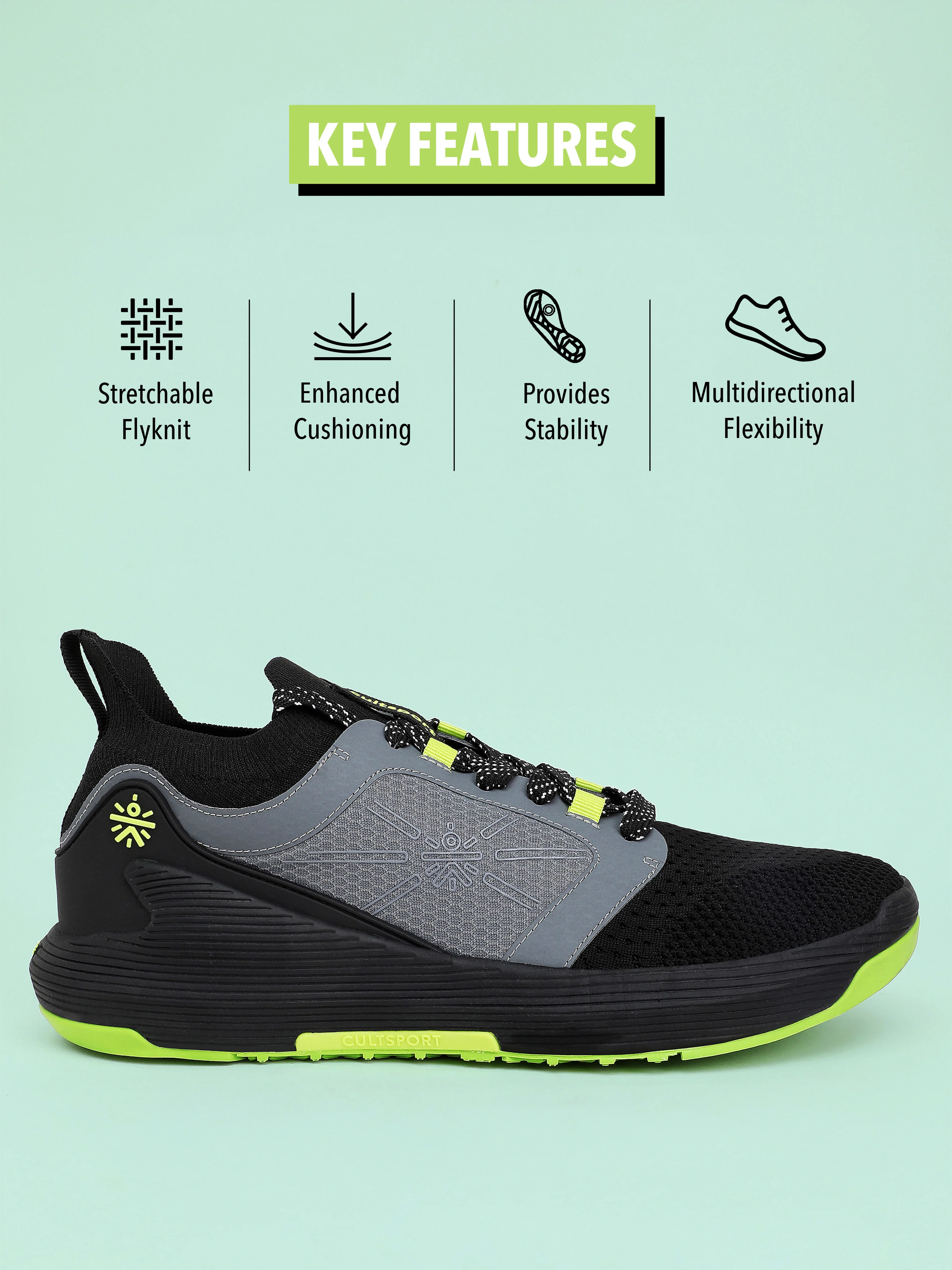 cult Crosstrain Men Training Shoes - Black - Image 3