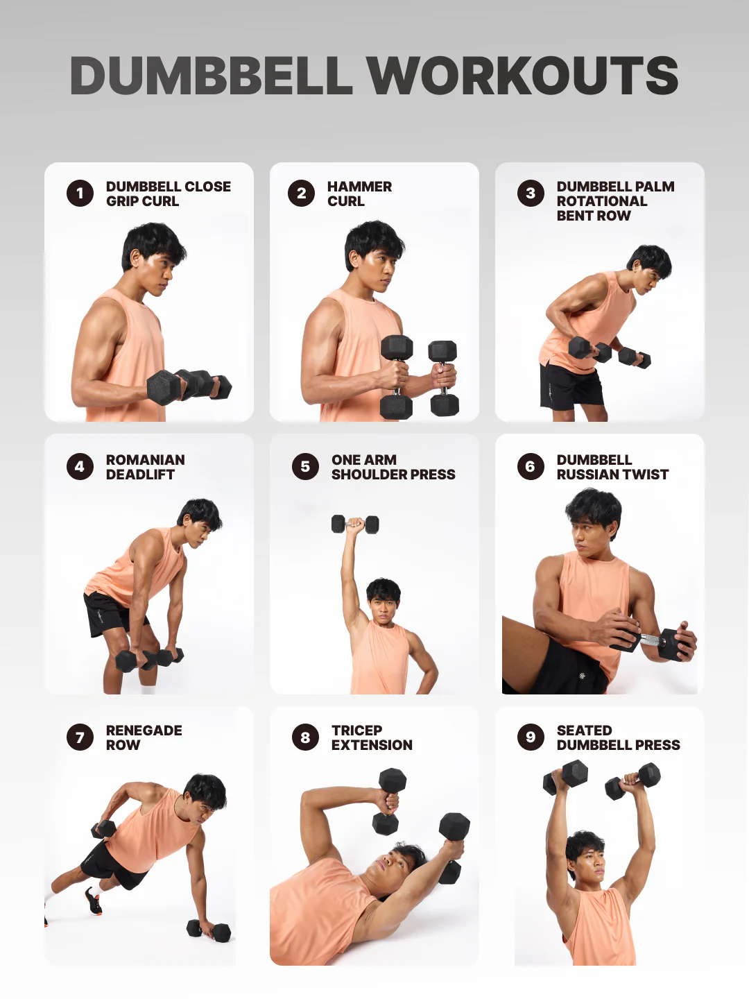 Cult 12.5Kg Hex Dumbbells For Home & Gym Exercises, Set of 2, (Black) - Image 7