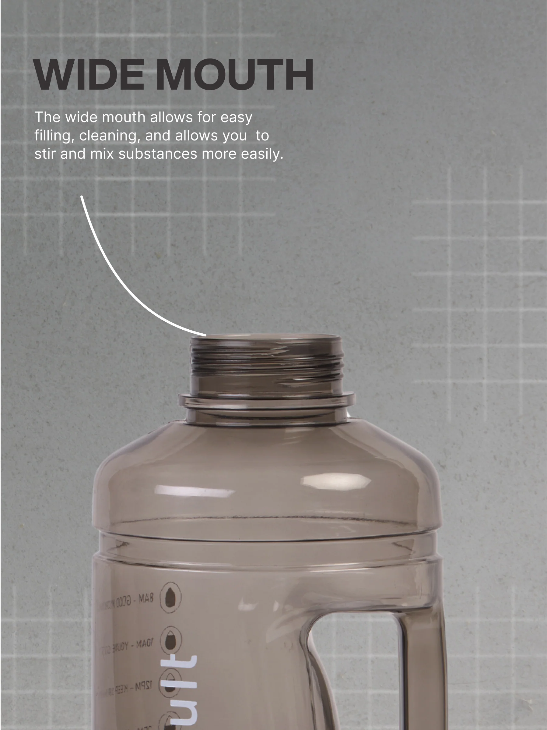 cult 2.2 Litre Water Bottle Gym Gallon Water Bottle Gym Bottles For Men & Women Big Water Bottle Sports Water Bottle Plastic Water Bottle Black - Image 5