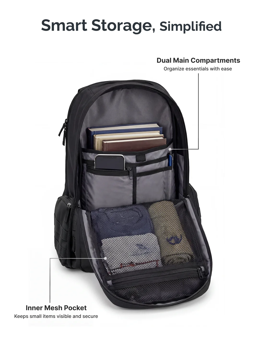 Cult 35L Multi-Compartment Backpack Gym, Travel and Laptop Backpack with Yoga Mat Holder - Image 5