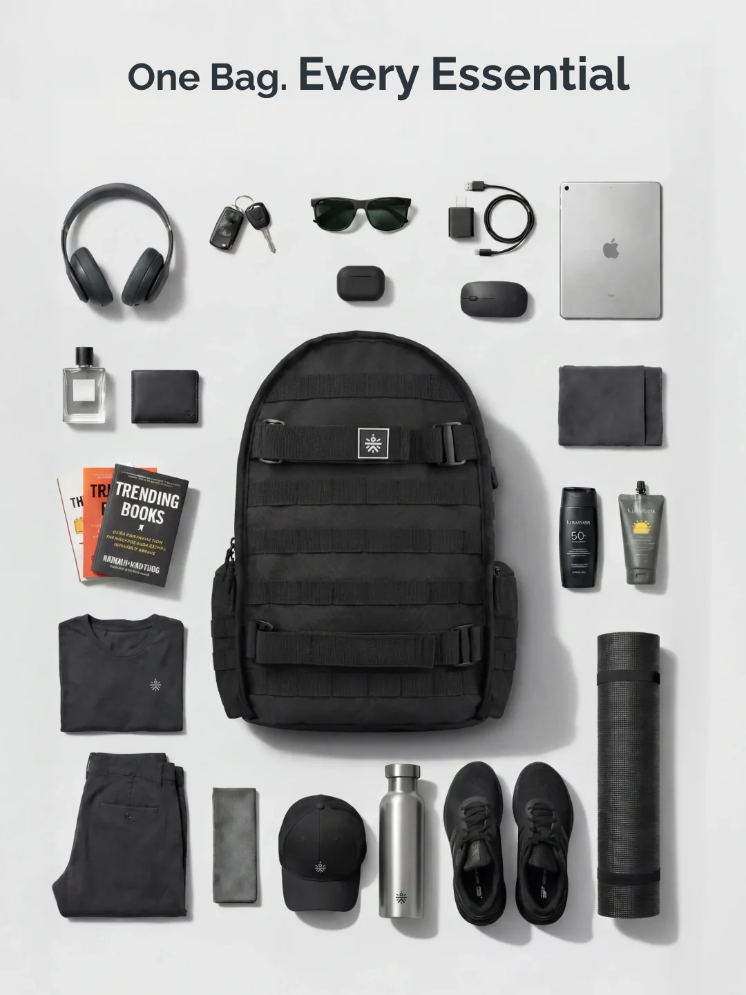 Cult 35L Multi-Compartment Backpack Gym, Travel and Laptop Backpack with Yoga Mat Holder - Image 6
