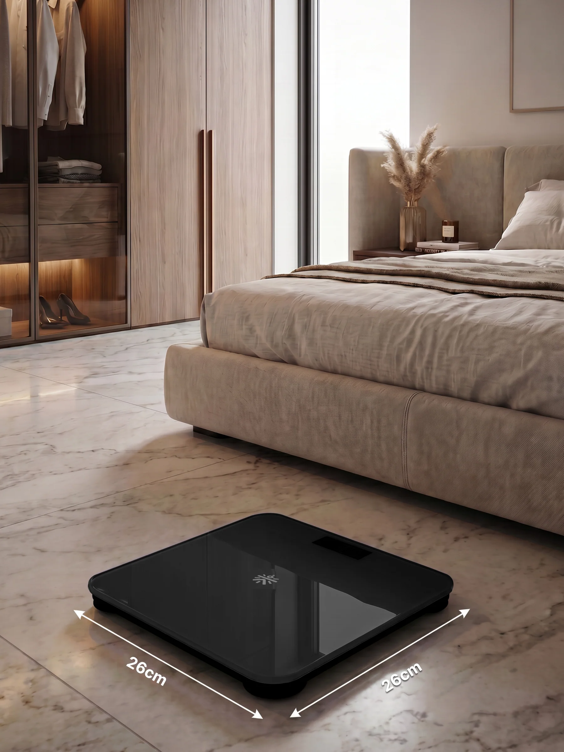 Cult Active body Weighing scale, LCD display, Weight Machine, 180 Kg, Batteries included, Tempered Glass Platform, Ideal for Home Use, Black - Image 6