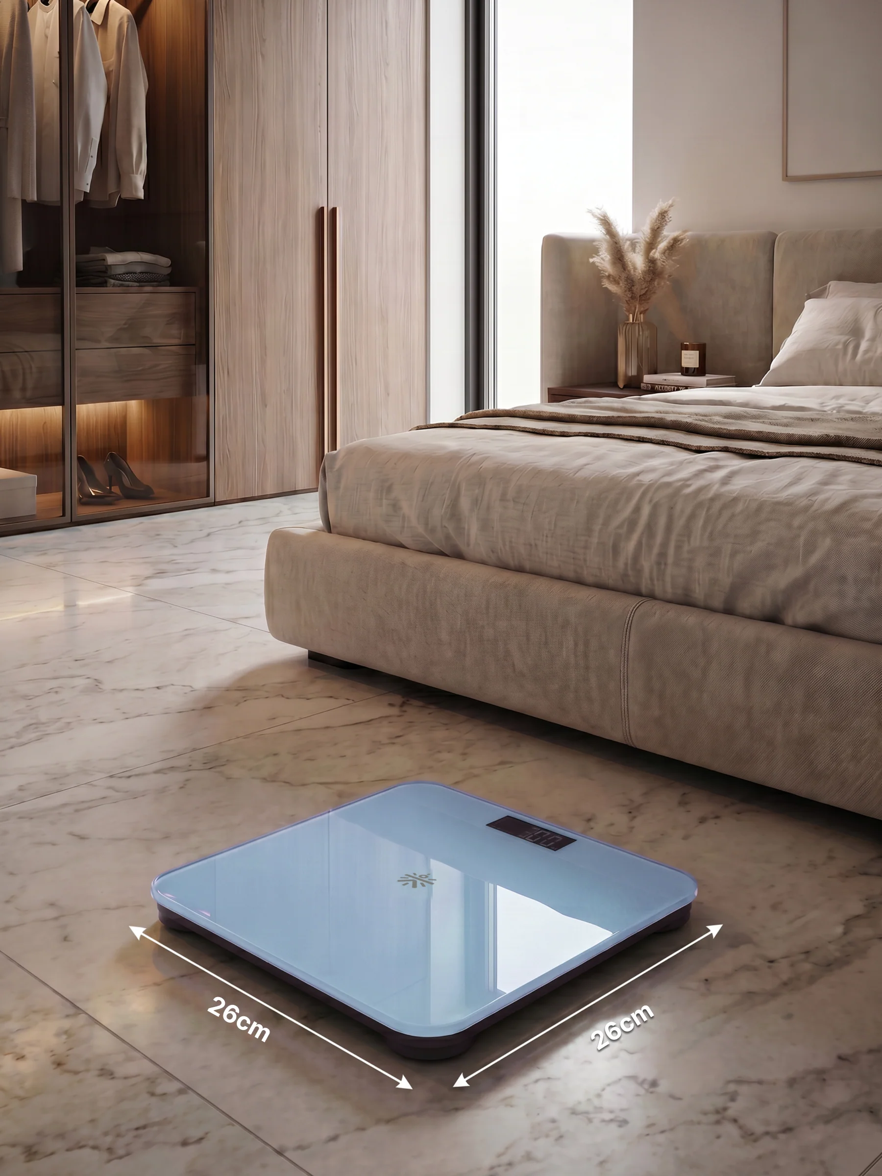 Cult Active body Weighing scale, LCD display, Weight Machine, 180 Kg, Batteries included, Tempered Glass Platform, Ideal for Home Use, Blue - Image 7