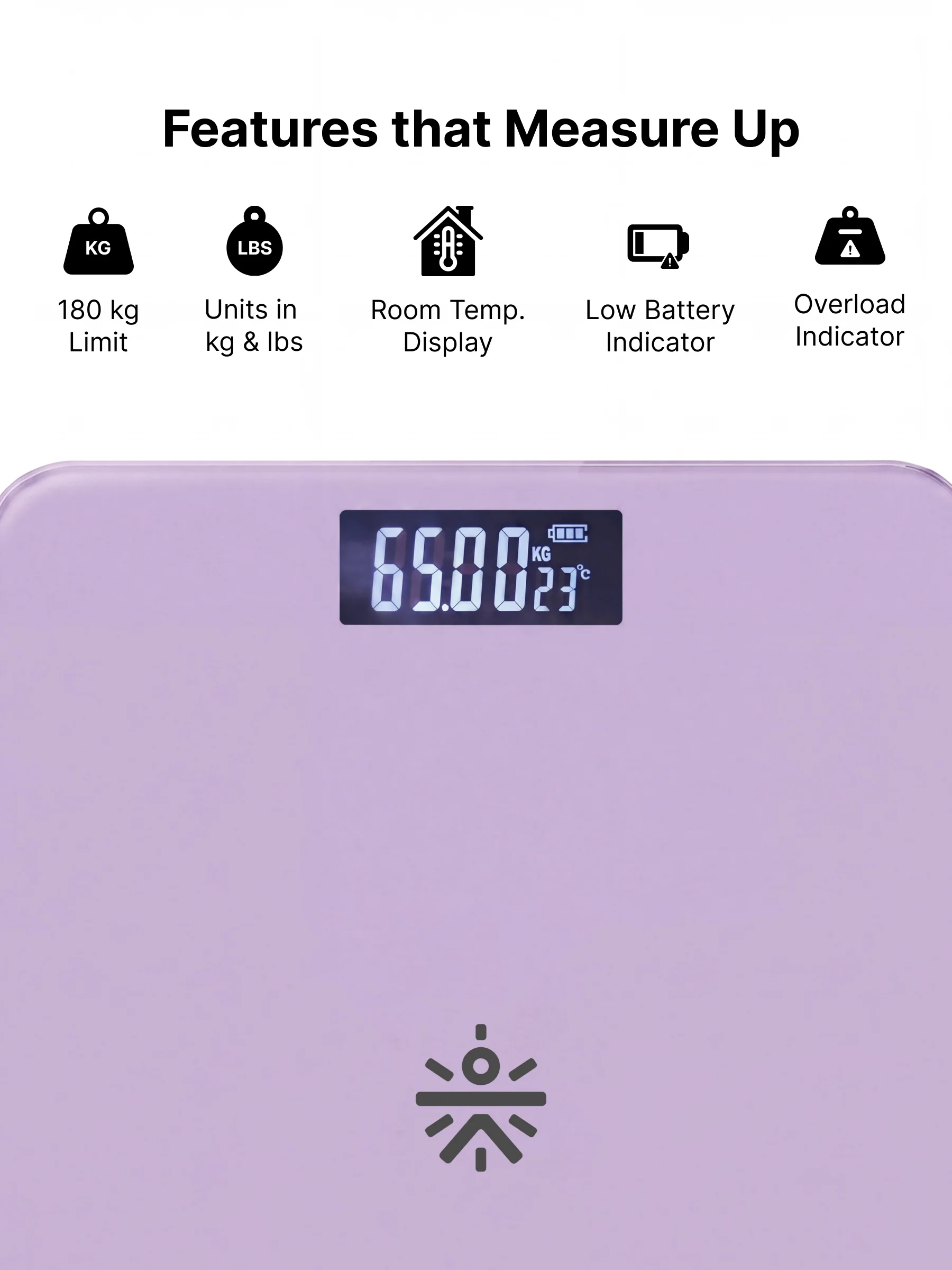 Cult Active body Weighing scale, LCD display, Weight Machine, 180 Kg, Batteries included, Tempered Glass Platform, Ideal for Home Use, Pink - Image 2