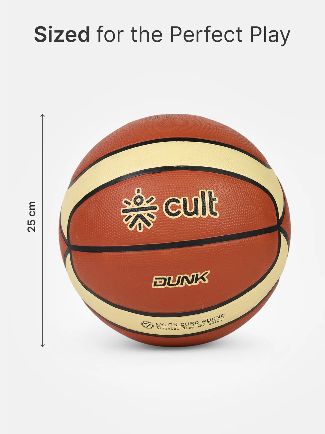 Cult Basketball Combo  Premium Dunk 7 No (Brown/Cream) + Ball Pump - Image 5