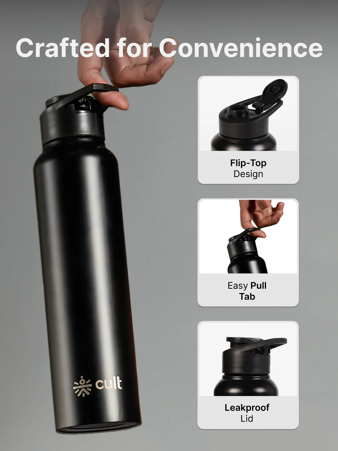 Cult Combo Backpack 35L with steel Bottle 1L - Image 4