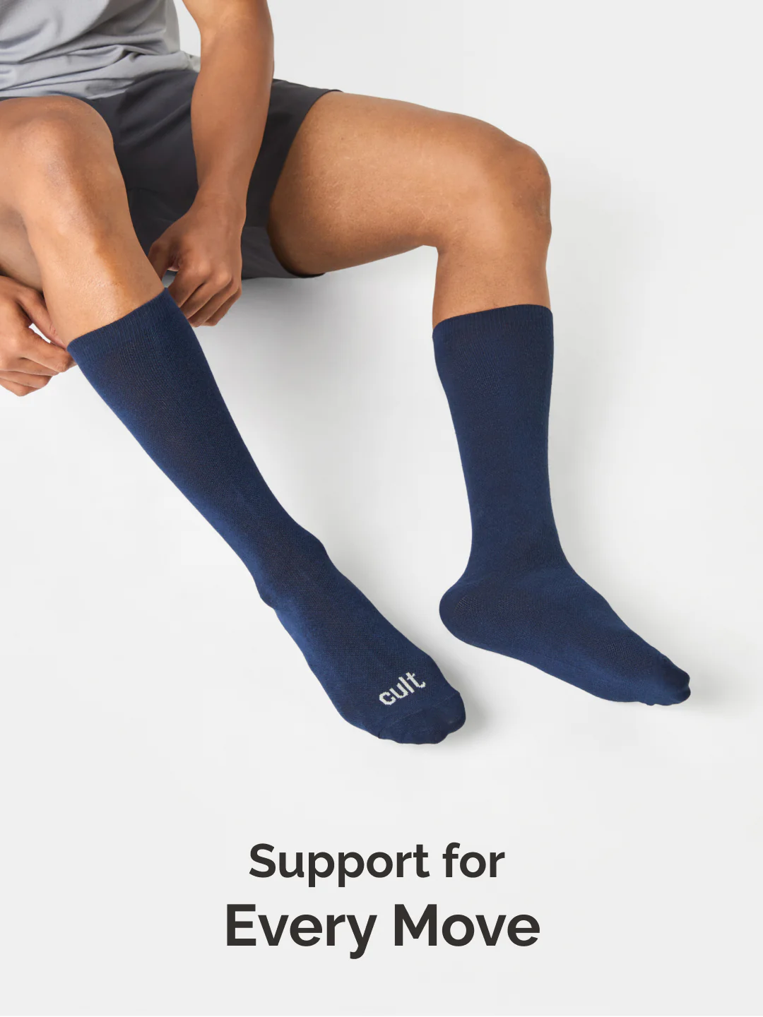 cult Compression Socks Navy Unisex - Image 2