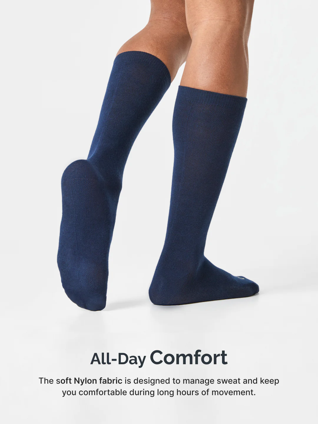 cult Compression Socks Navy Unisex - Image 4