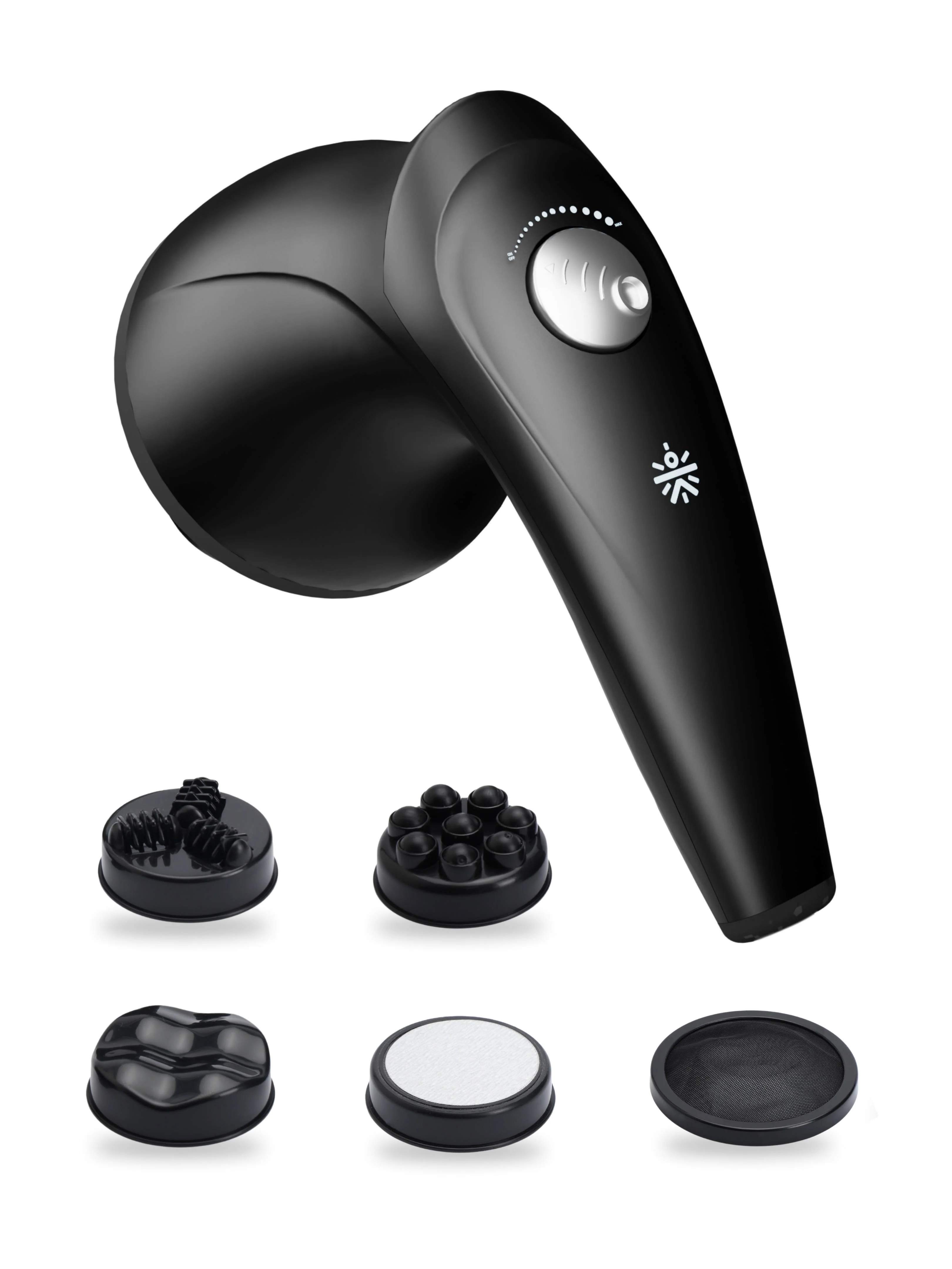 Cult Deep Sense Plus Cordless Electric Hammer Full Body Massager with 4 Interchangeable Heads +1 Protective Mesh Cover and Adjustable Speed Settings for Pain Relief and Relaxation.