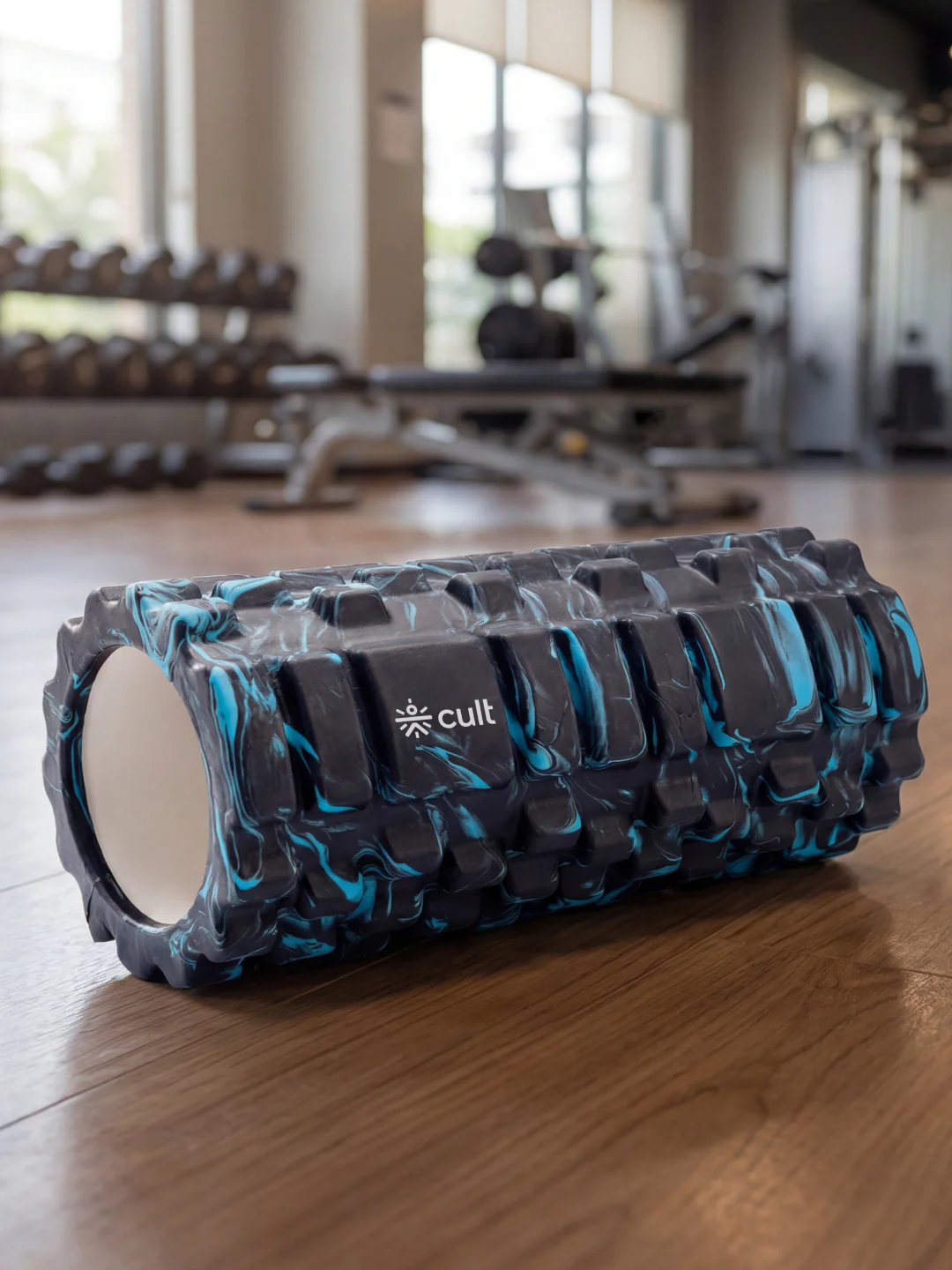cult Foam Roller Marble Blue - Muscle Recovery & Deep Tissue Massage