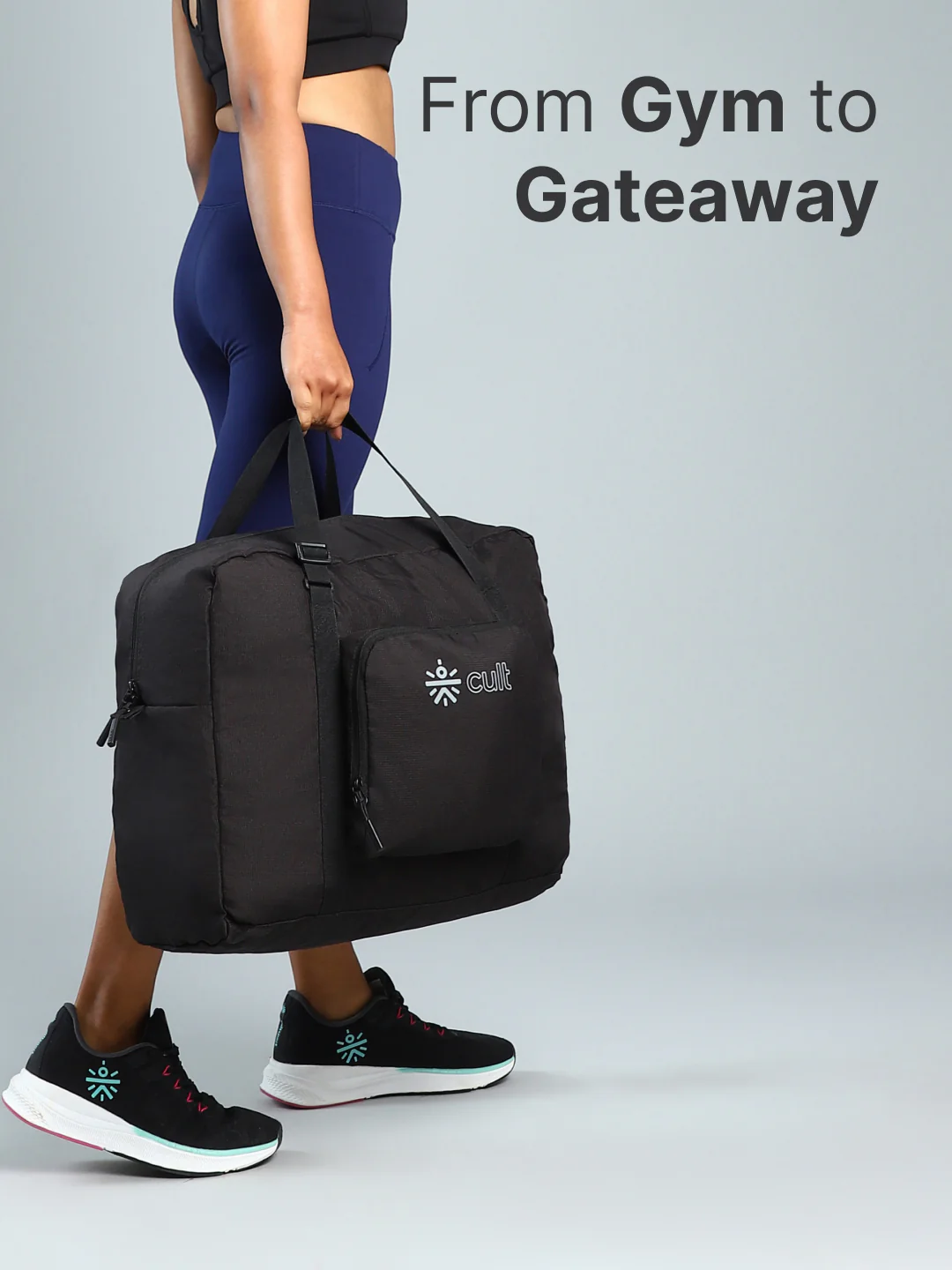 cult Foldable Duffle Bag 30L Black - Image 2