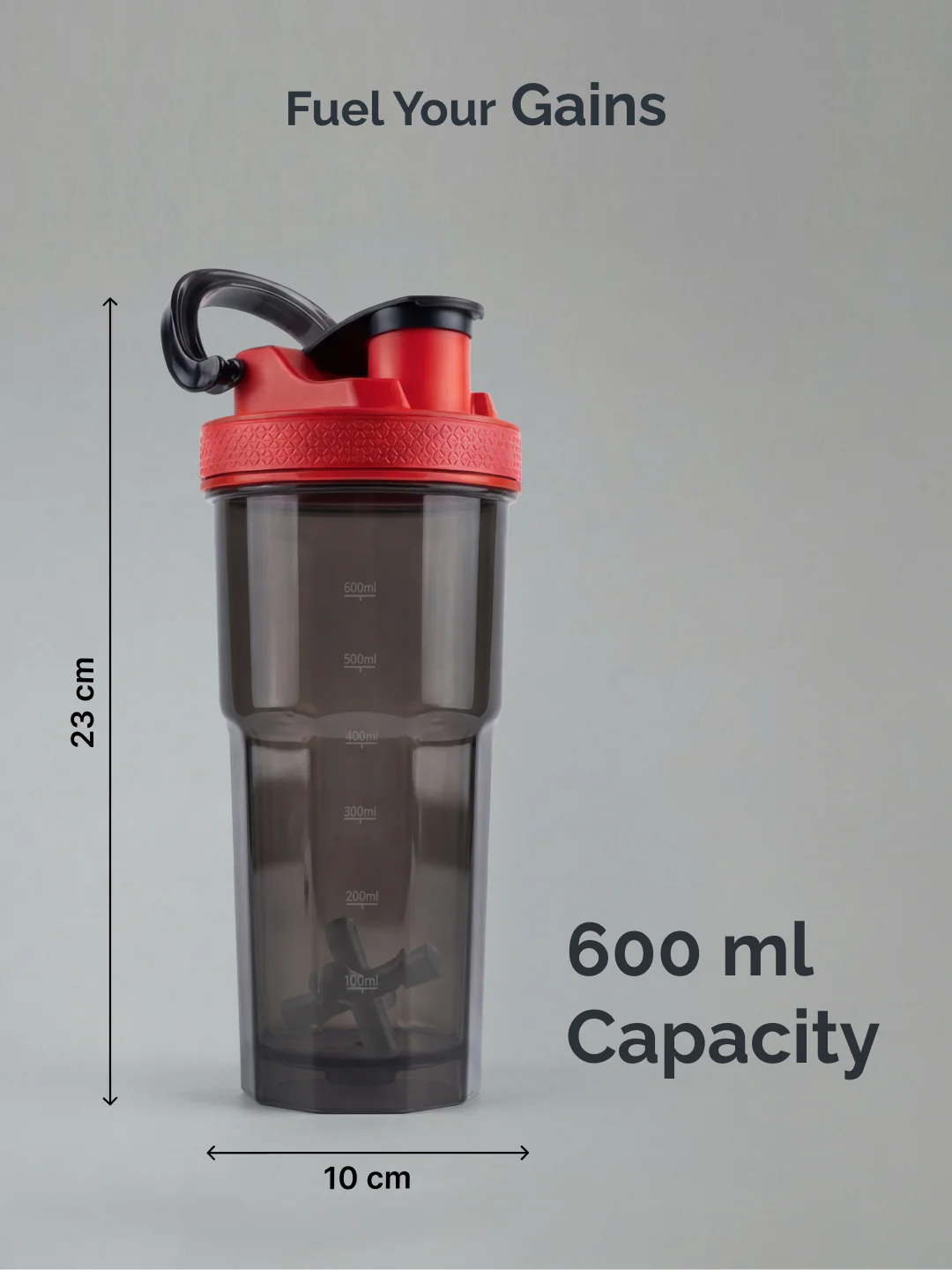 CULT FrostBlend Pro Shaker Bottle 600 ml, Premium Leak-Proof Multipurpose Shaker for Workout & Daily Use Black - Image 5
