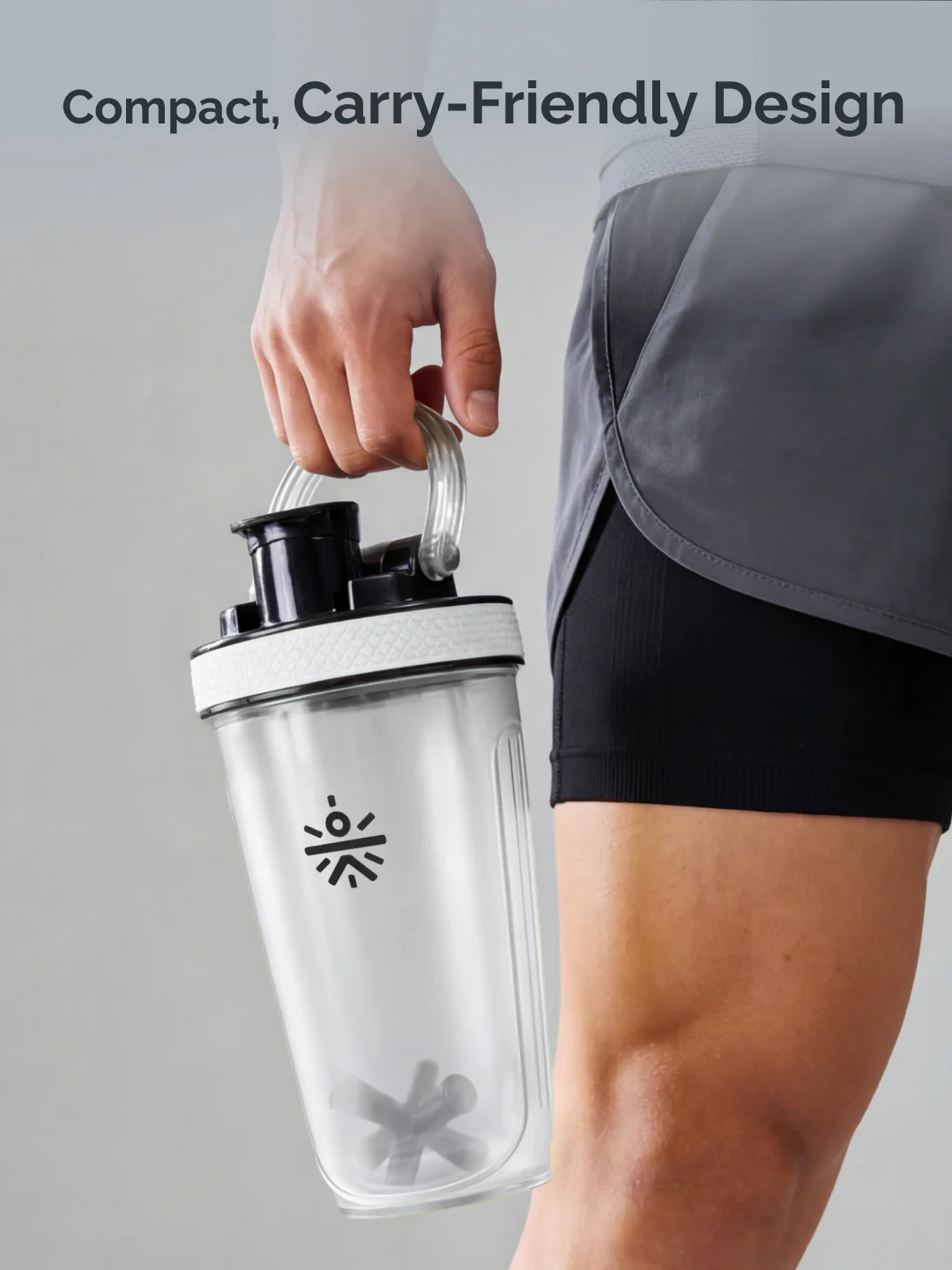 CULT FrostBlend Shaker Bottle 500 ml, Leak-Proof Multipurpose Shaker for Protein, Gym & Fitness Frosted White - Image 4
