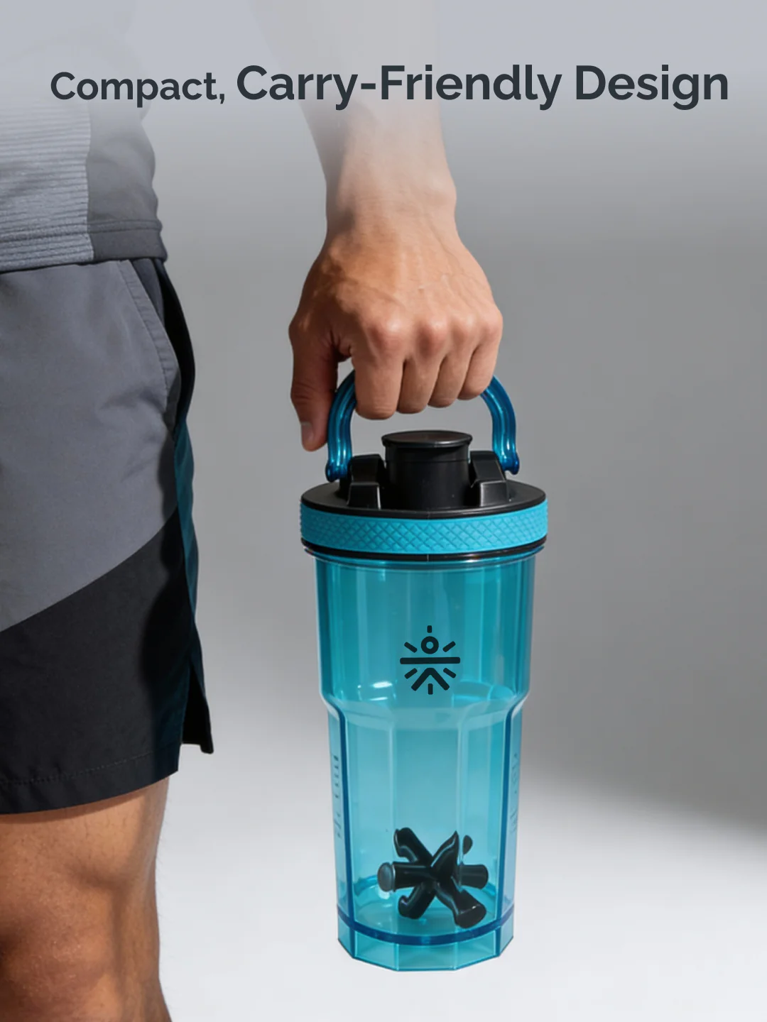 CULT FrostBlend Shaker Bottle, Premium Leak-Proof Multipurpose Shaker for Workout & Daily Use (Blue 600ml) - Image 4