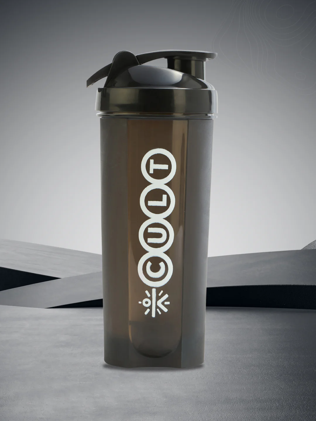 cult Gym Shaker Bottle 700ml Shaker Bottle For Protein Shake Leakproof Protein Shaker Sipper Bottle Ideal For Protein, Pre Workout And Gym Shaker Bottle for Men & Women Black
