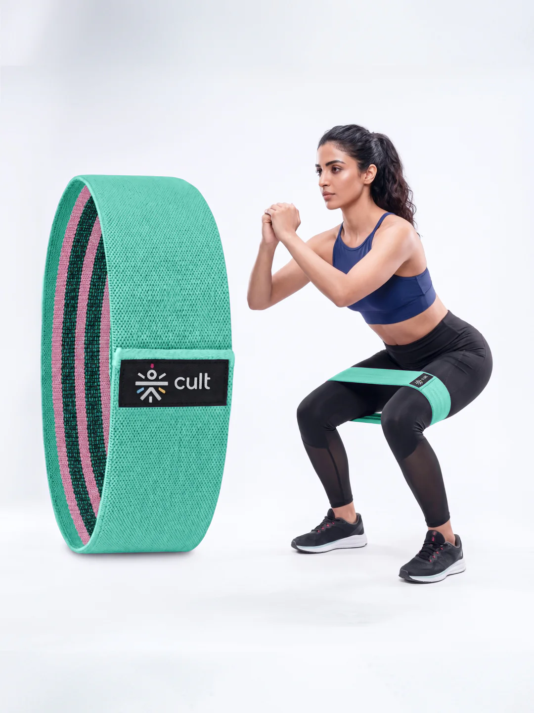 Cult Hip Band Pack of 1 - Workout Band | Medium Resistance (25–35 kg) Green