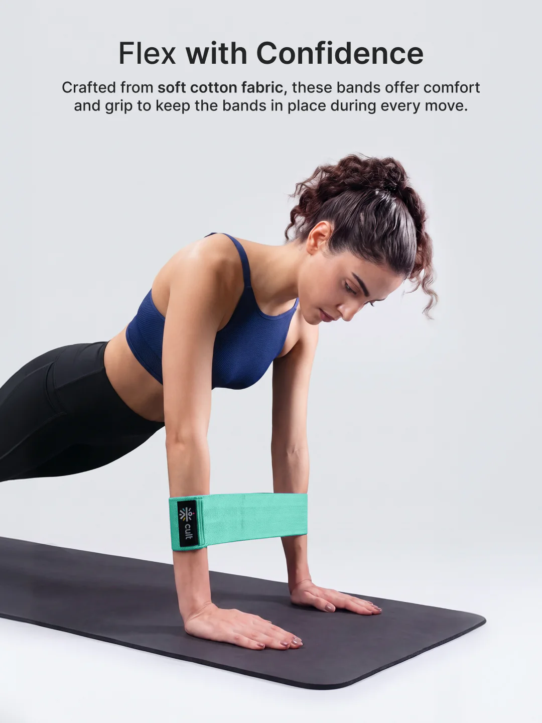 Cult Hip Band Pack of 1 - Workout Band | Medium Resistance (25–35 kg) Green - Image 4
