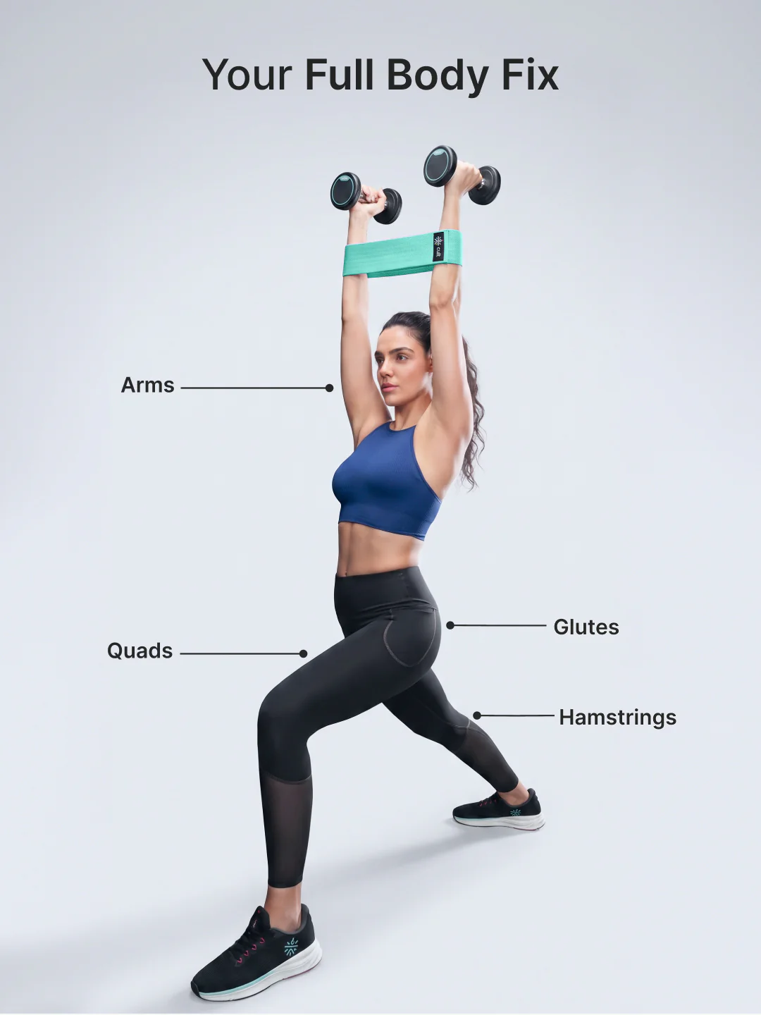 Cult Hip Band Pack of 1 - Workout Band | Medium Resistance (25–35 kg) Green - Image 5