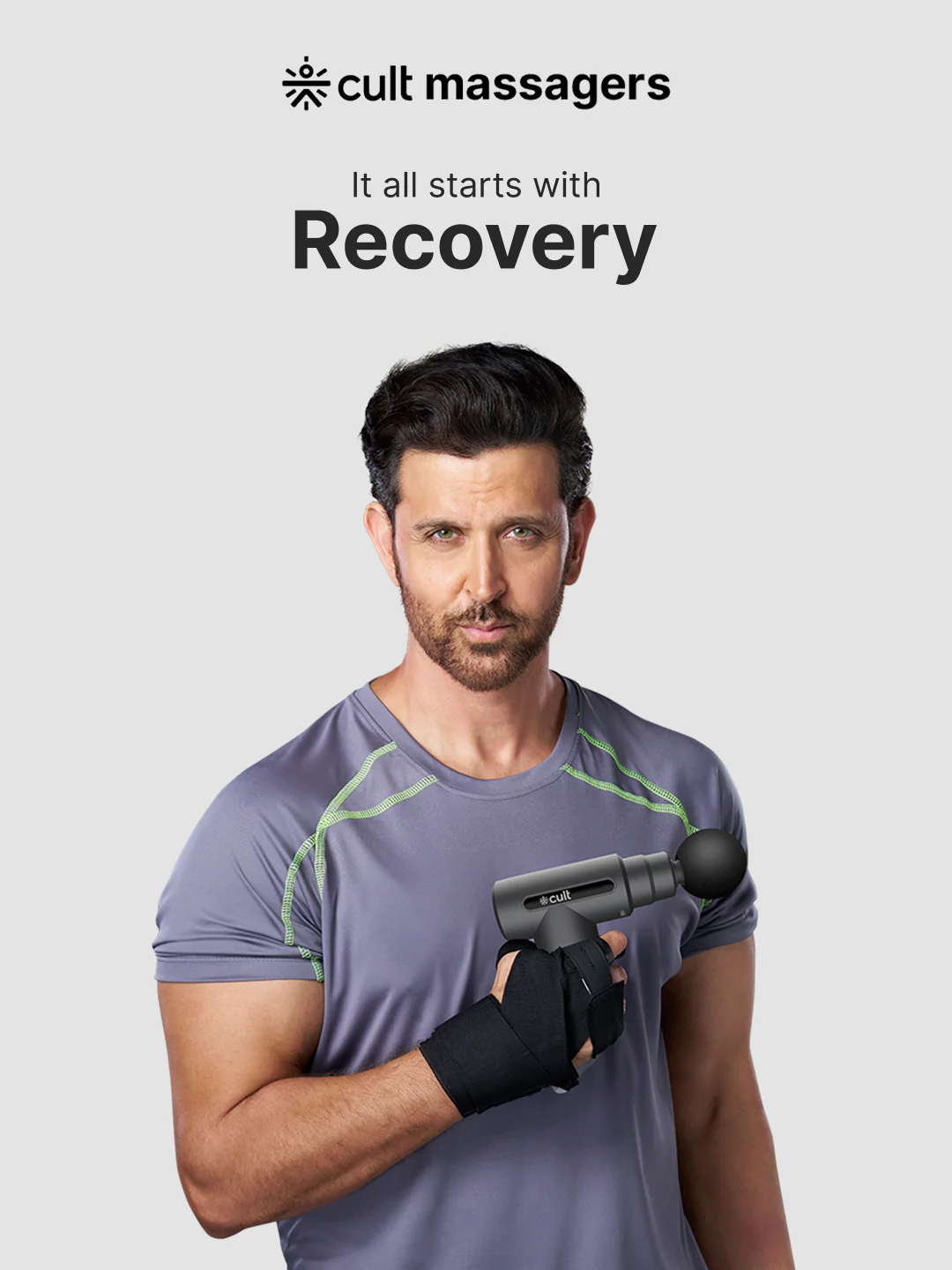 Cult Impact, Full Body Professional Gun Massager, Upto 3 Hour Battery, QuietMotion Tech, Deep Tissue Percussions, 4 Interchangeable heads, 6 Speed levels, Silicone head. - Image 2