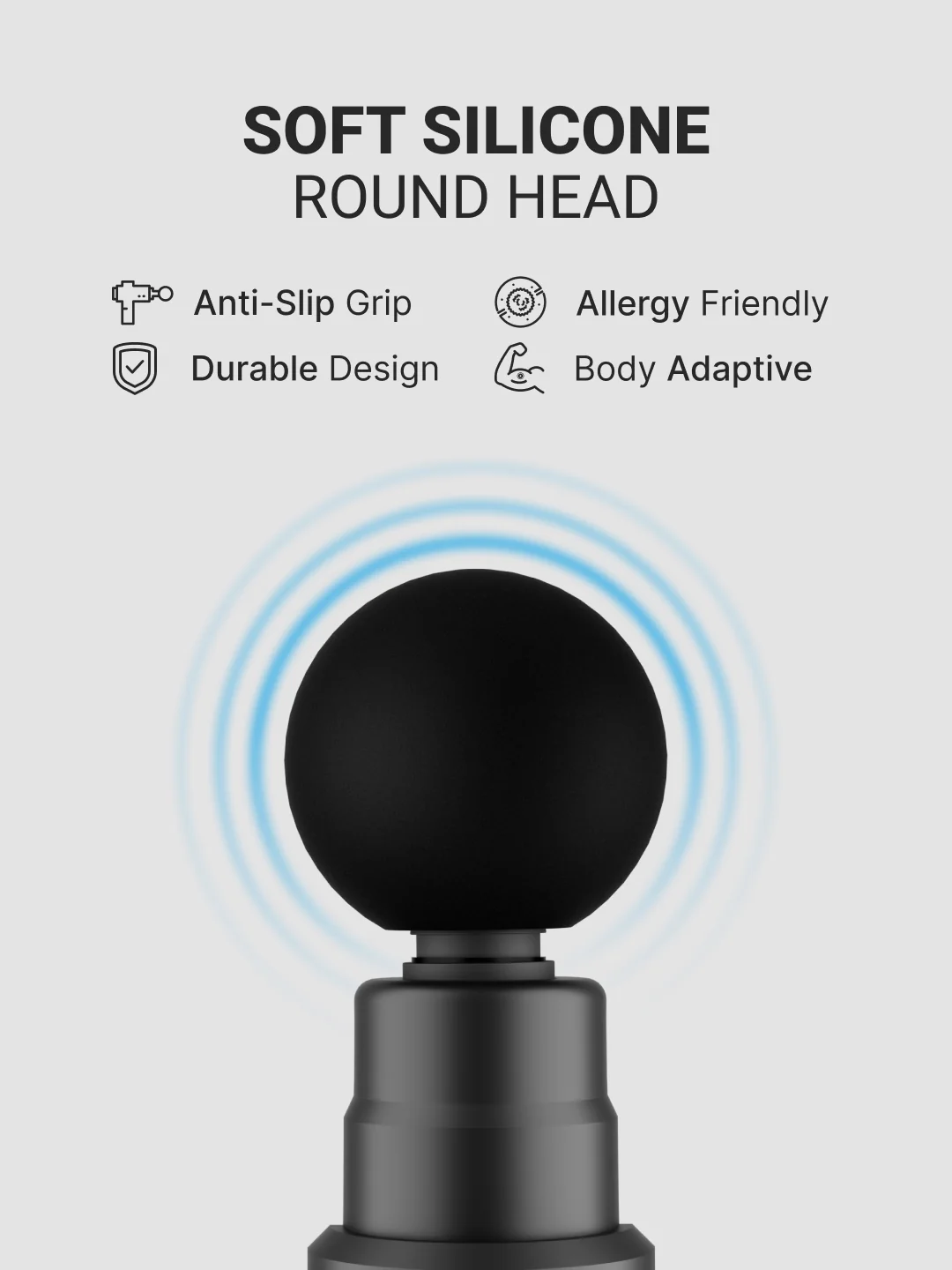 Cult Impact, Full Body Professional Gun Massager, Upto 3 Hour Battery, QuietMotion Tech, Deep Tissue Percussions, 4 Interchangeable heads, 6 Speed levels, Silicone head. - Image 5