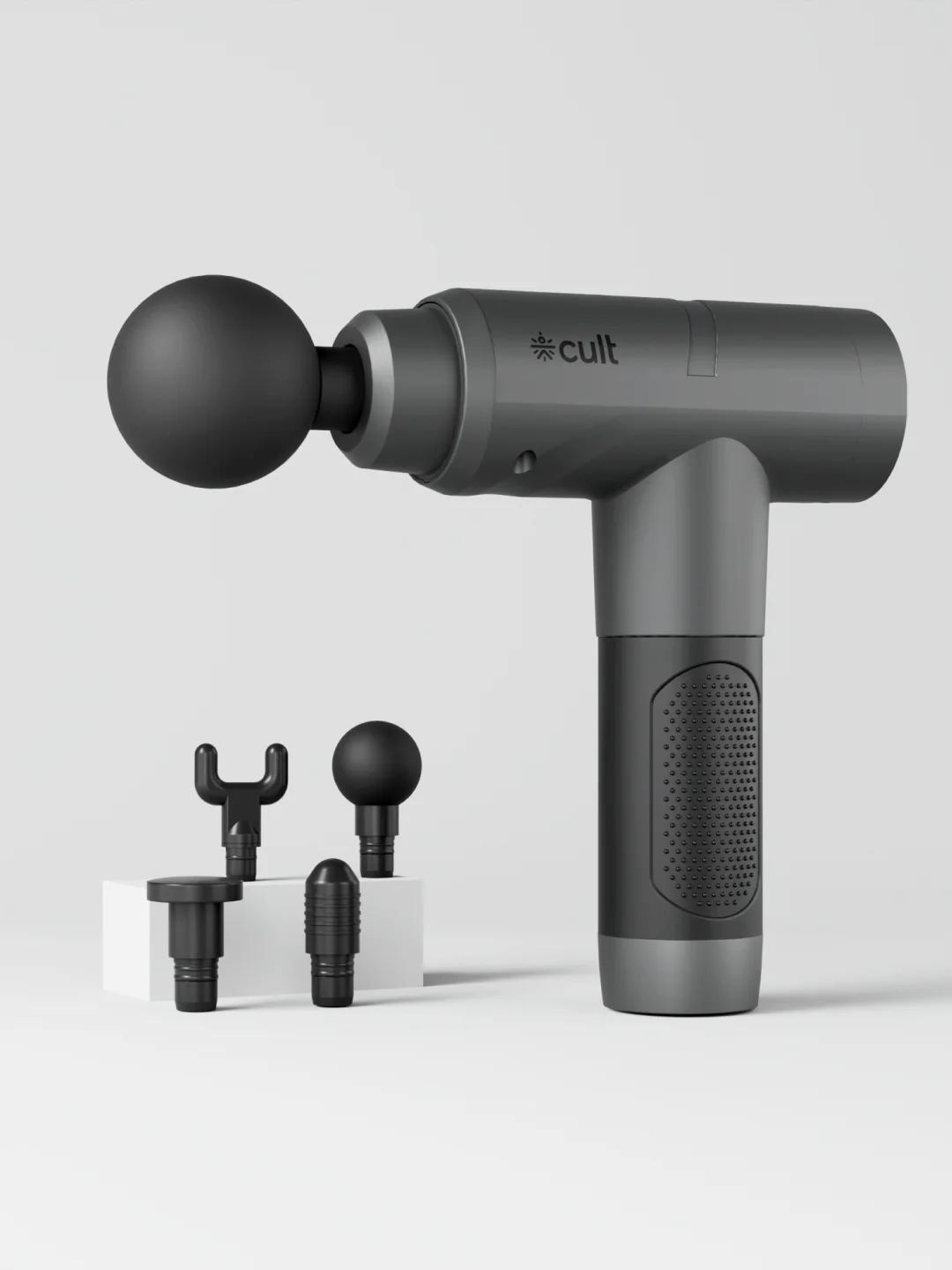 Cult Impact Pro, Full Body Professional Gun Massager, 4.5 hour long battery, Deep Tissue Percussions, 4 Interchangeable heads, 6 Speed levels, Silicone head.