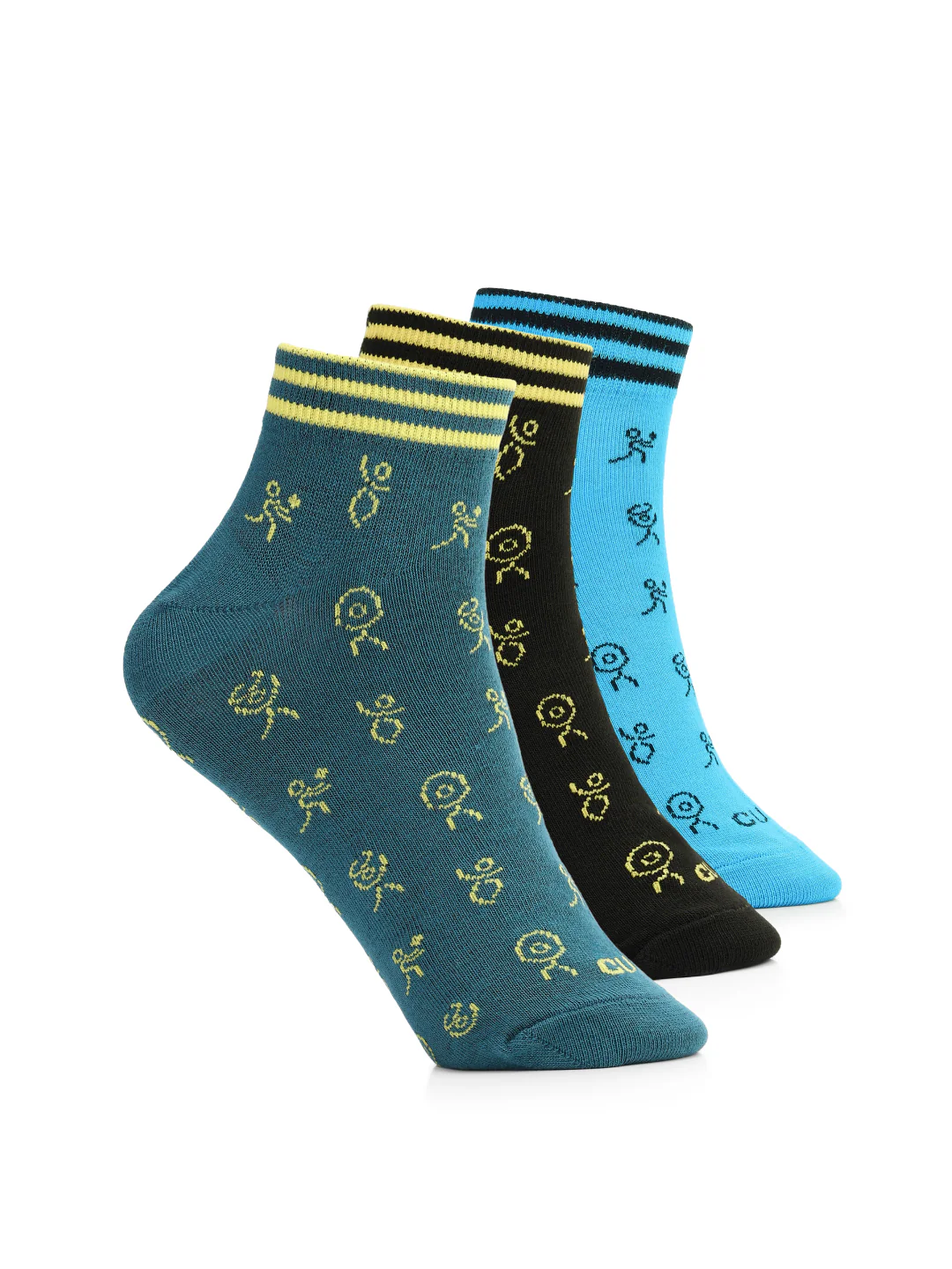 CULT Men's Ankle Length Cotton Socks Ultra Soft, Breathable & Anti-Microbial Casual & Sports Socks with Moisture-Absorbent Fabric