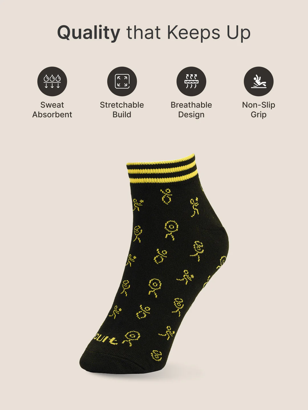 CULT Men's Ankle Length Cotton Socks Ultra Soft, Breathable & Anti-Microbial Casual & Sports Socks with Moisture-Absorbent Fabric - Image 4
