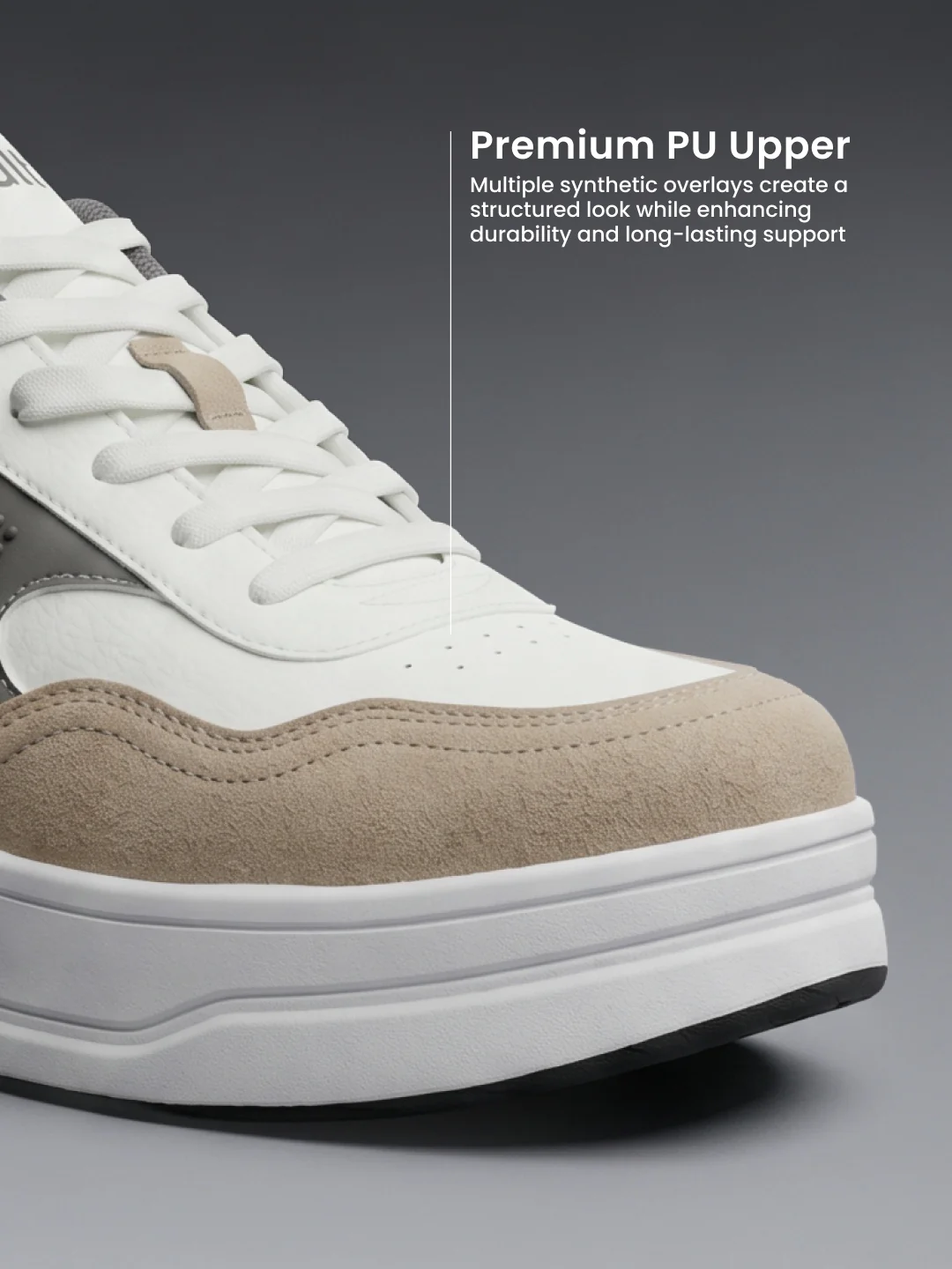 cult Men's DuoStride Sneakers - Beige - Image 5