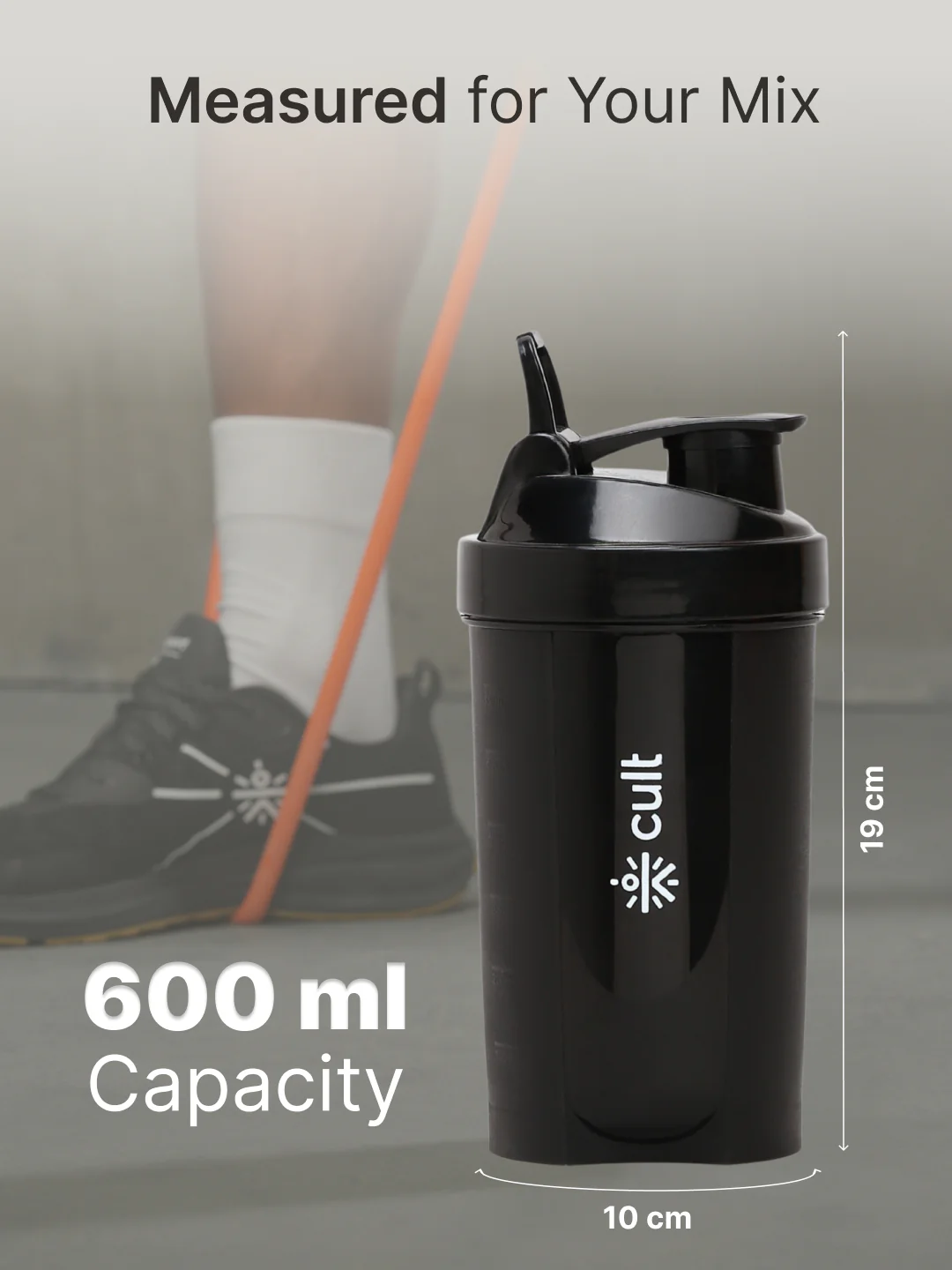 cult Mini Shaker 600ML Unisex Black - Image 5
