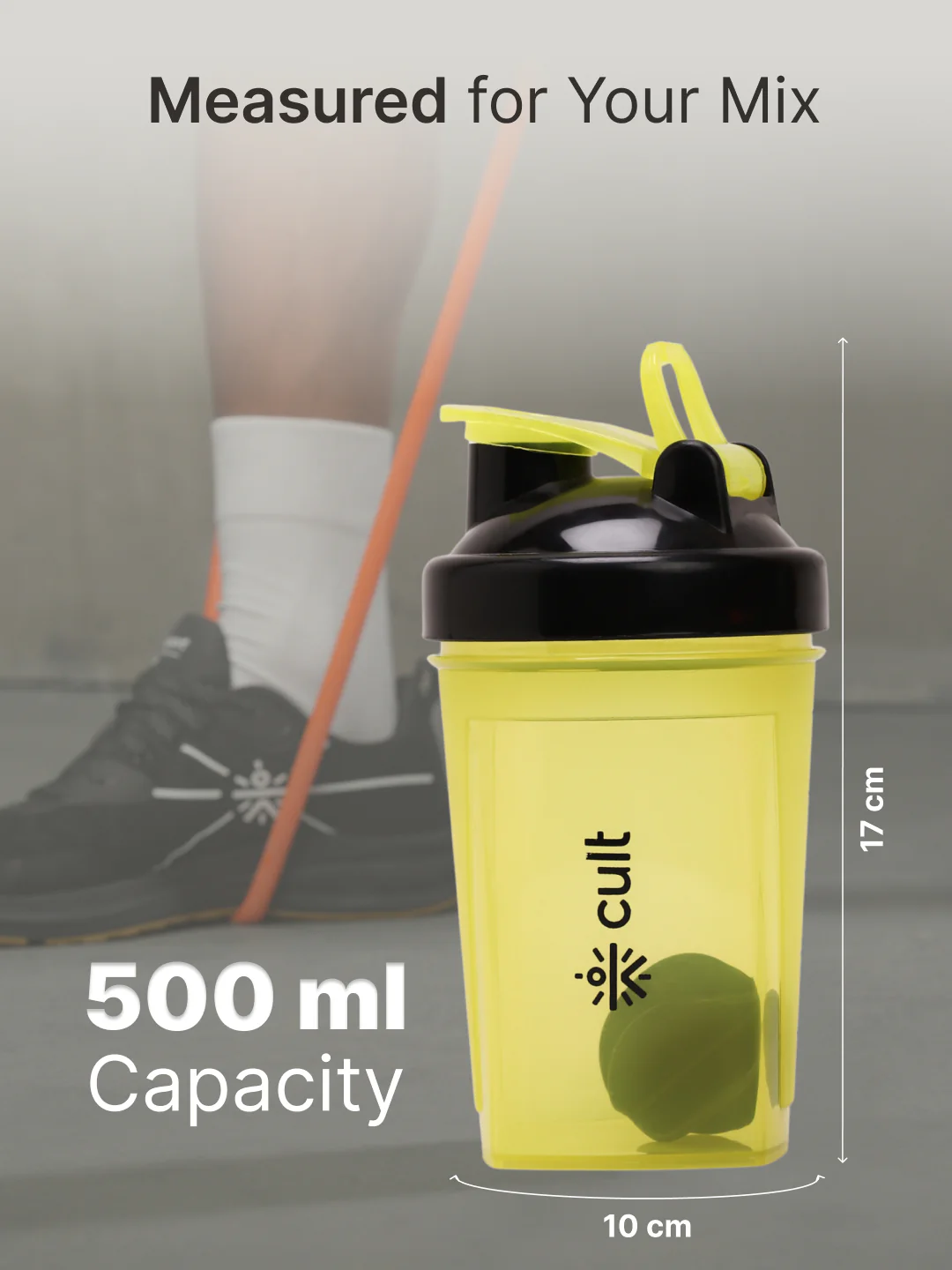 cult Micro Shaker 500ML Unisex Yellow - Image 5
