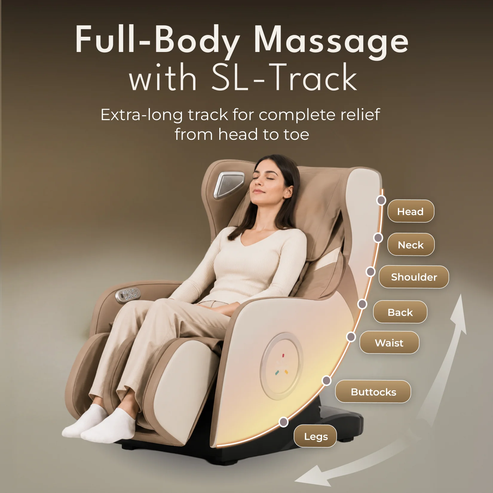 Cult Nova Massage Chair| SL-Track Full Body Massage Chair | Zero Gravity Recliner | Airbag Compression | Heating for Waist & Calves | Bluetooth Speakers - Image 3