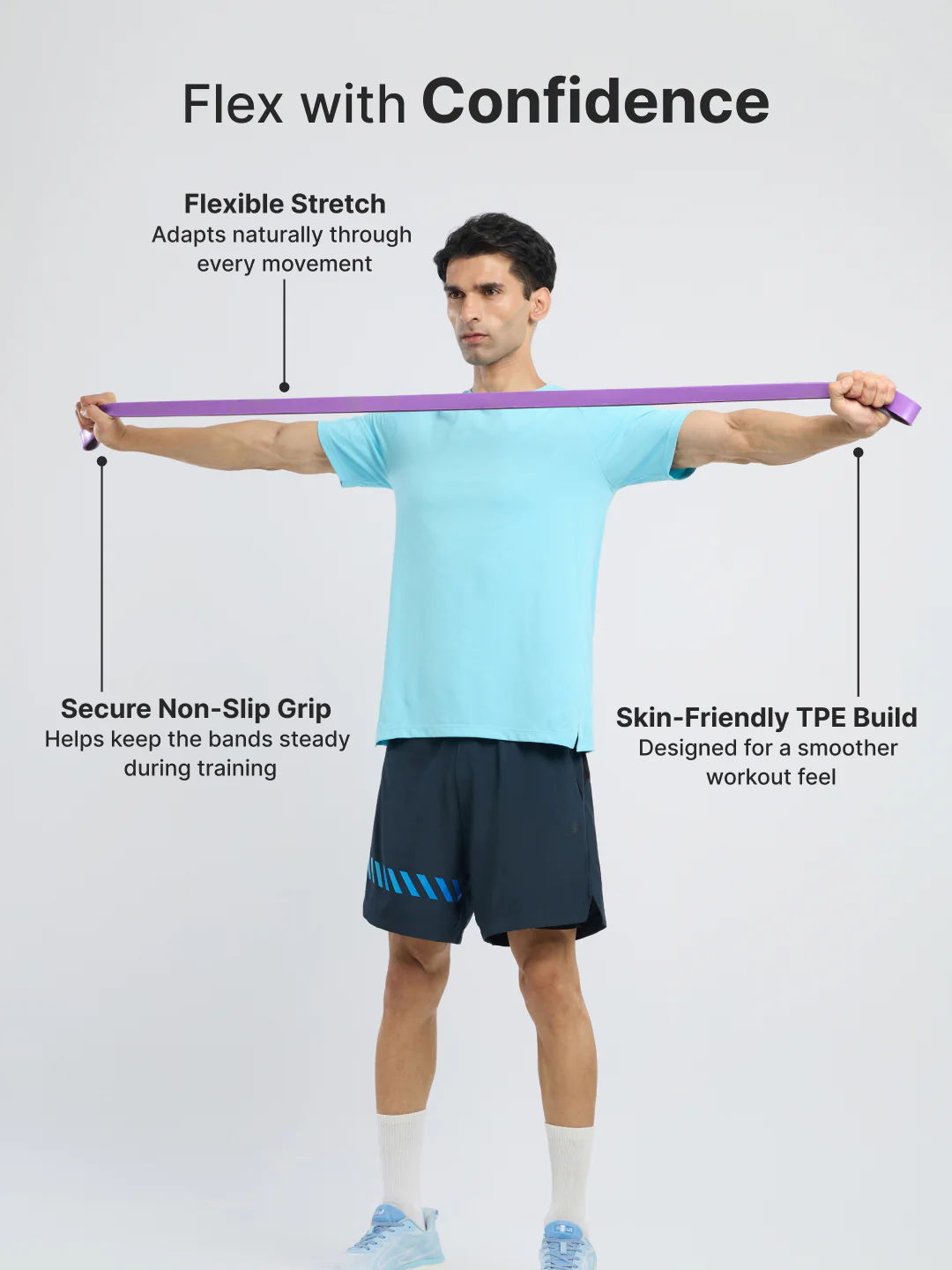 Cult Resistance Band (7- 45kgs Resistance) for Men and Women - Image 3