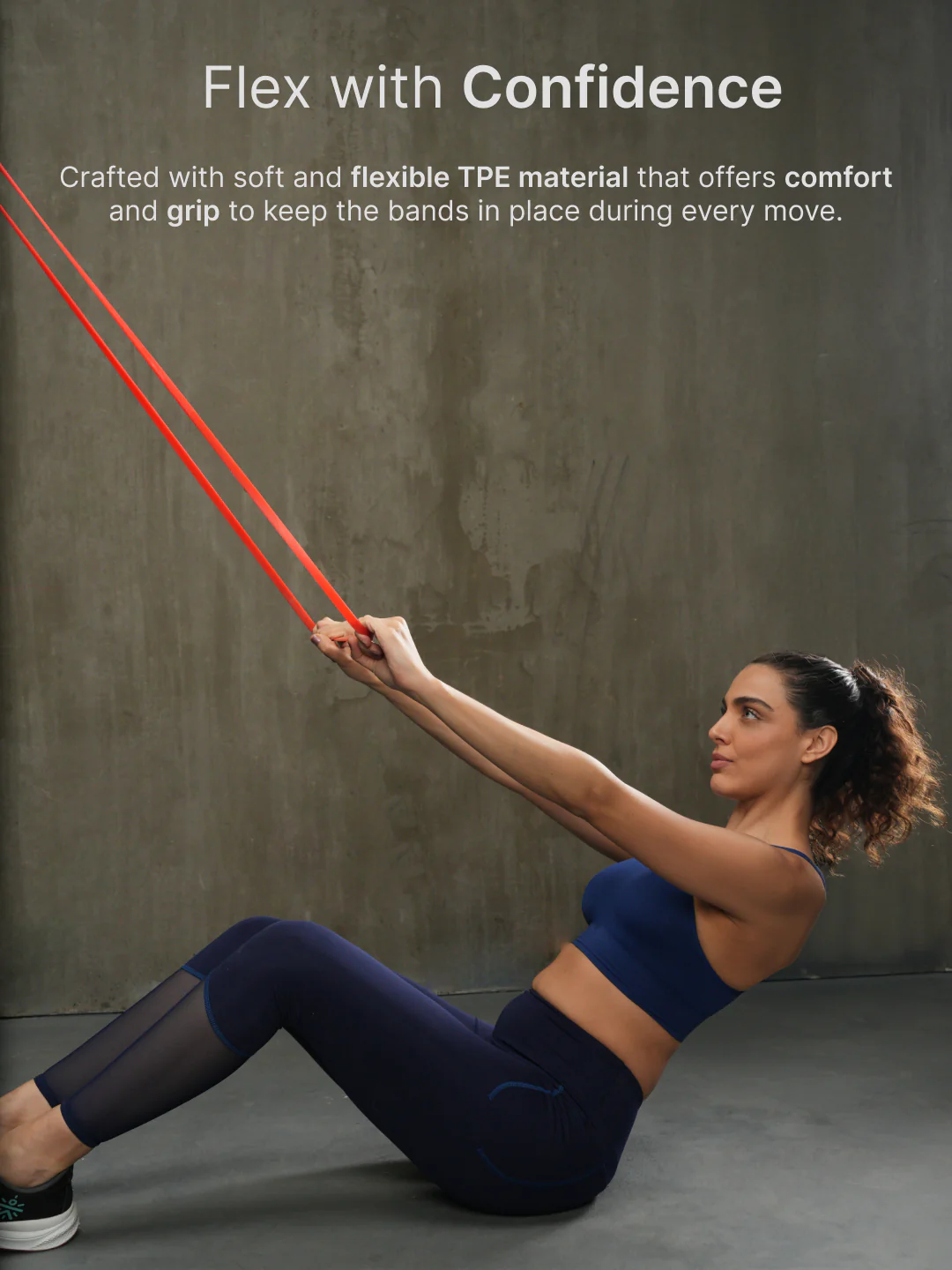 cult Resistance Band for Stretching, Pull Ups, Home Exercise and Gym Workout Stretch for Men & Women Red (7-15kgs Resistance) - Image 4