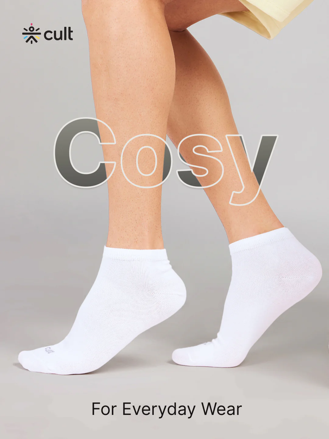 Casual Ankle Length Cotton Pack of 5 White Socks Men - Image 2