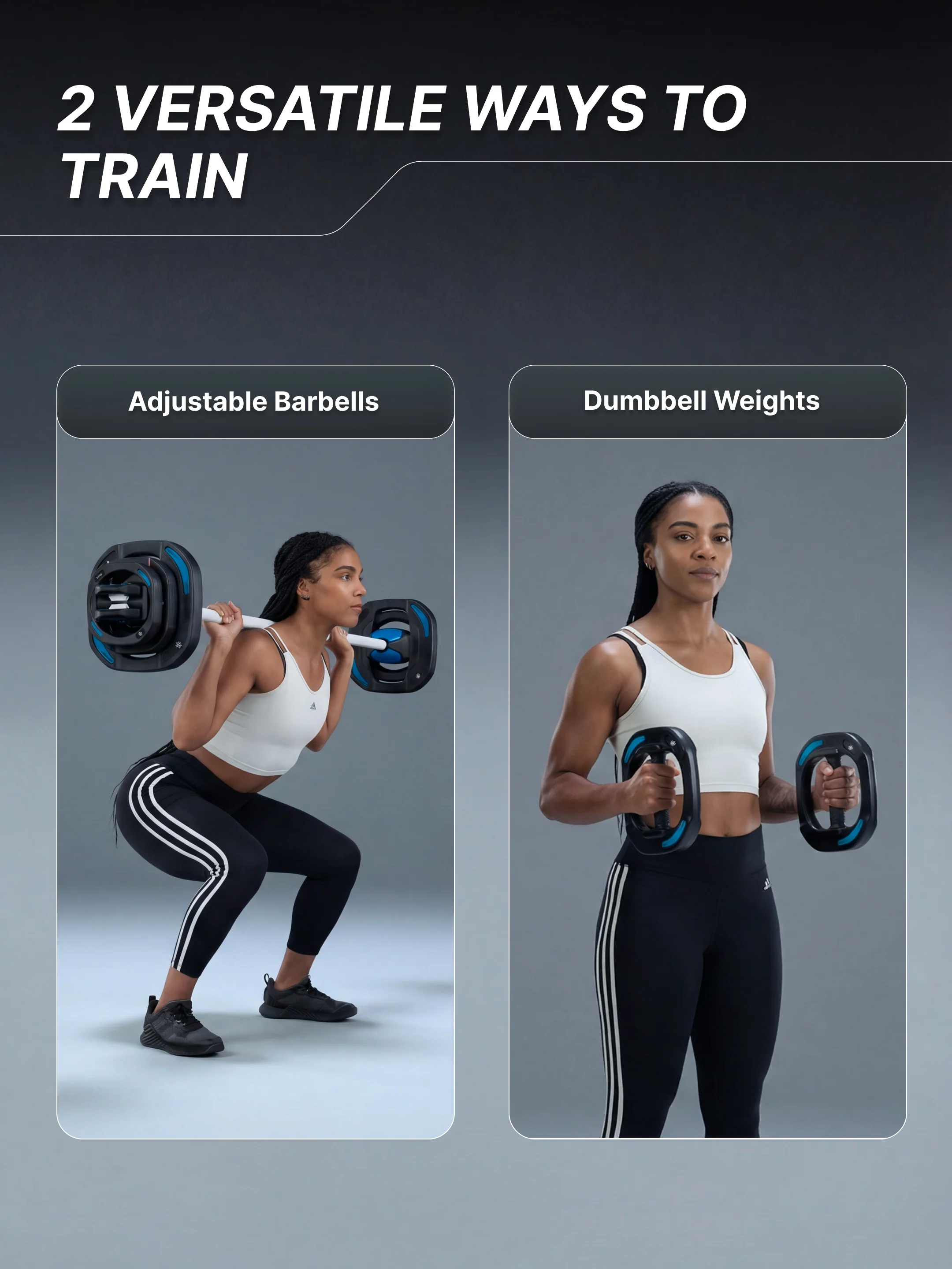 Cult Smartbar 20 Kg Adjustable Barbell with 3 pairs of Multi-grip weight plates, 2-in-1 use as free weights dumbbells & Barbell rod | Perfect for Home Strength Training - Image 5