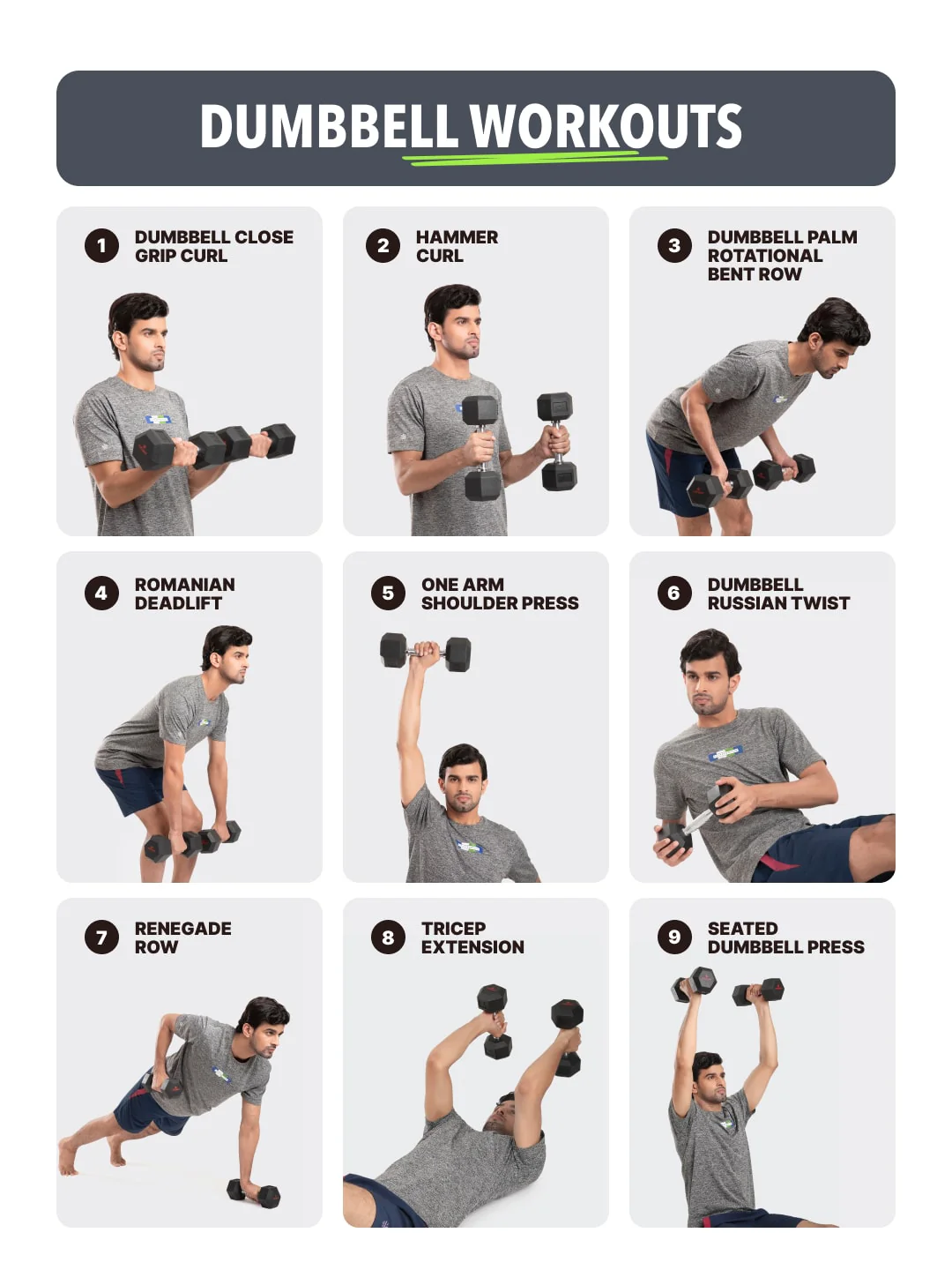 7.5kgx2 Hex Dumbbell | For Home Gym Exercises | Rubber coated with Chrome Handles | Black. (6 Months extended Warranty only on Cultsport.com) - Image 6