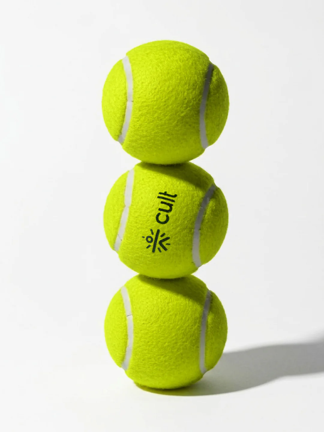 cult Tennis Ball Pack of 3 Green