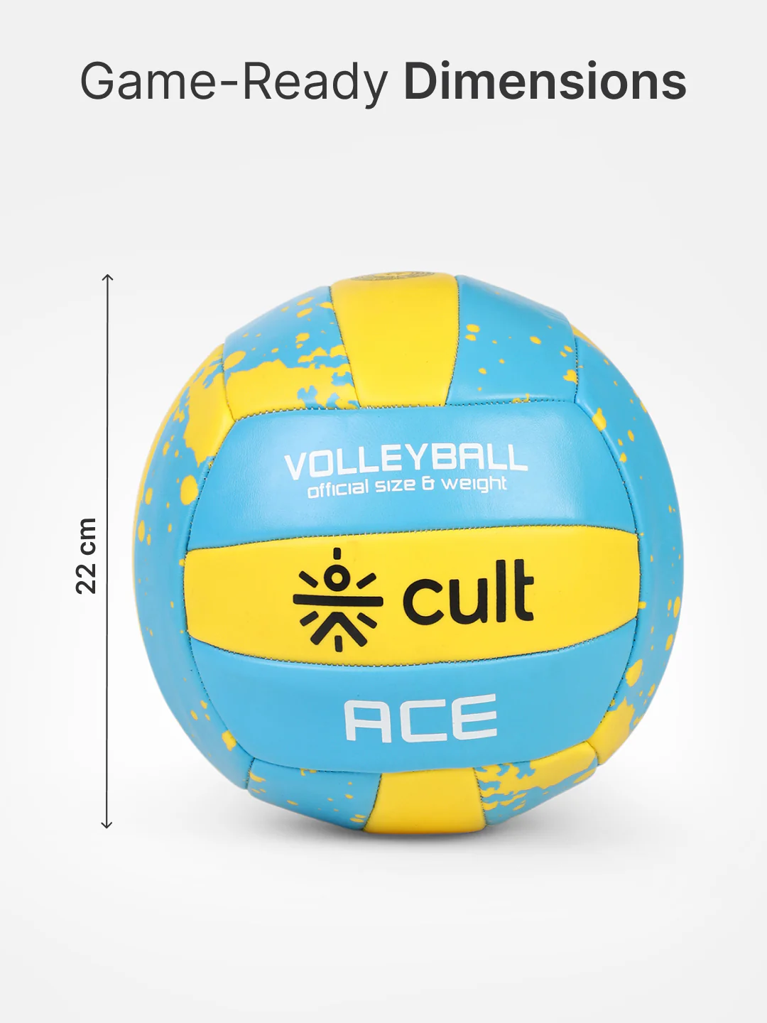 Cult Volleyball Combo ACE Blue/Yellow + Ball Pump - Image 6