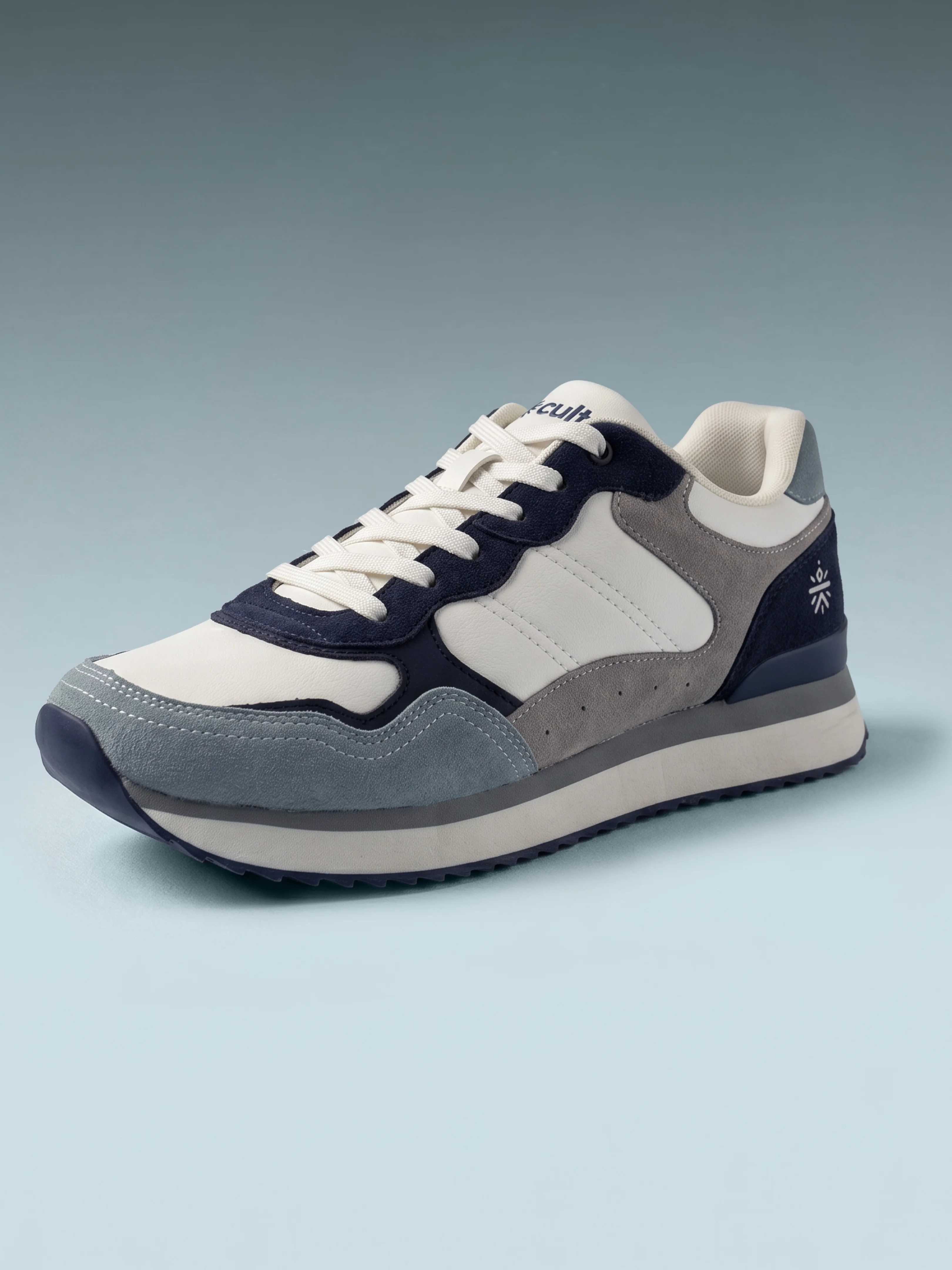 cult Women's RetroEdge Sneakers - White/Navy - Image 4