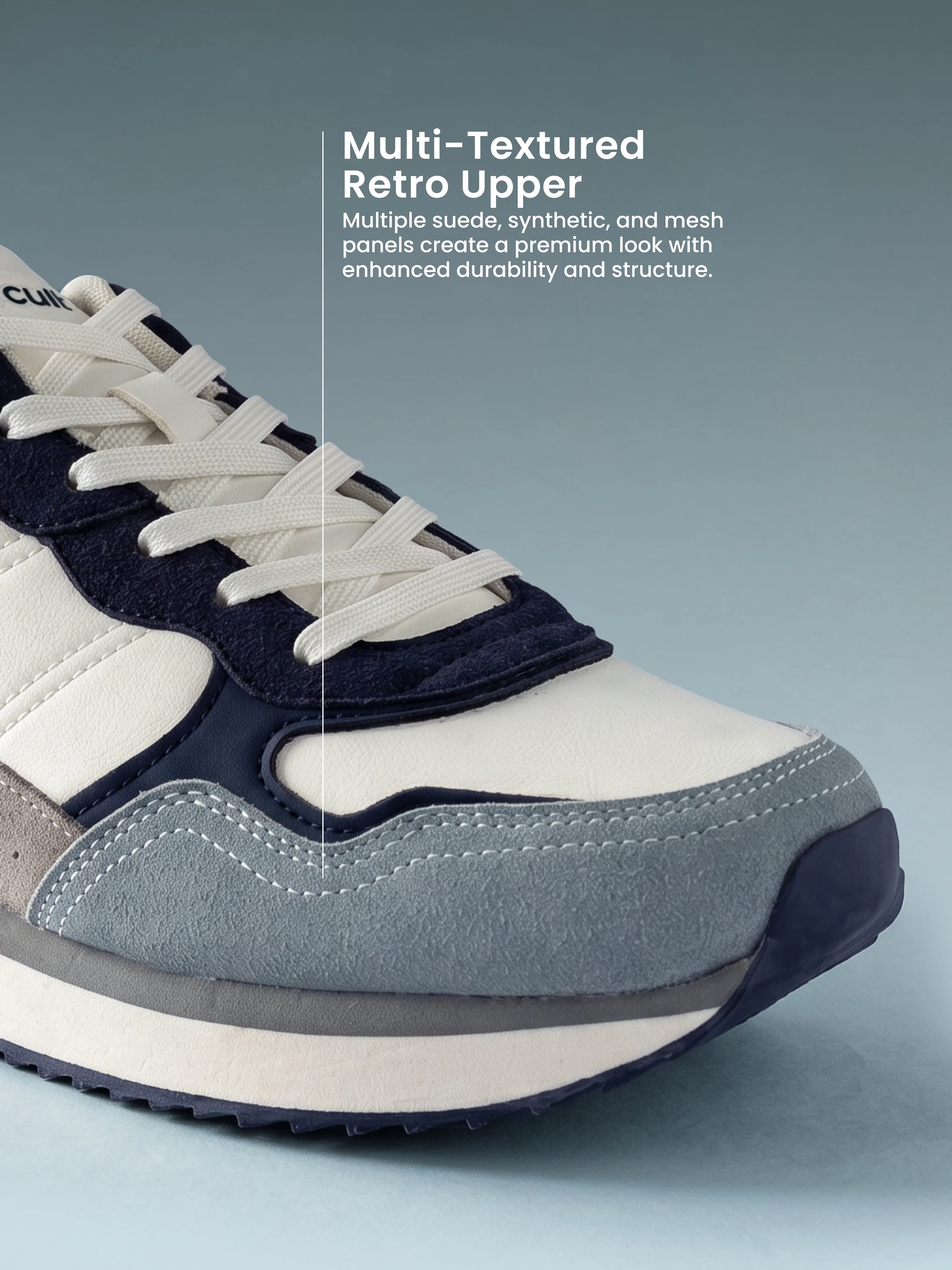 cult Women's RetroEdge Sneakers - White/Navy - Image 5