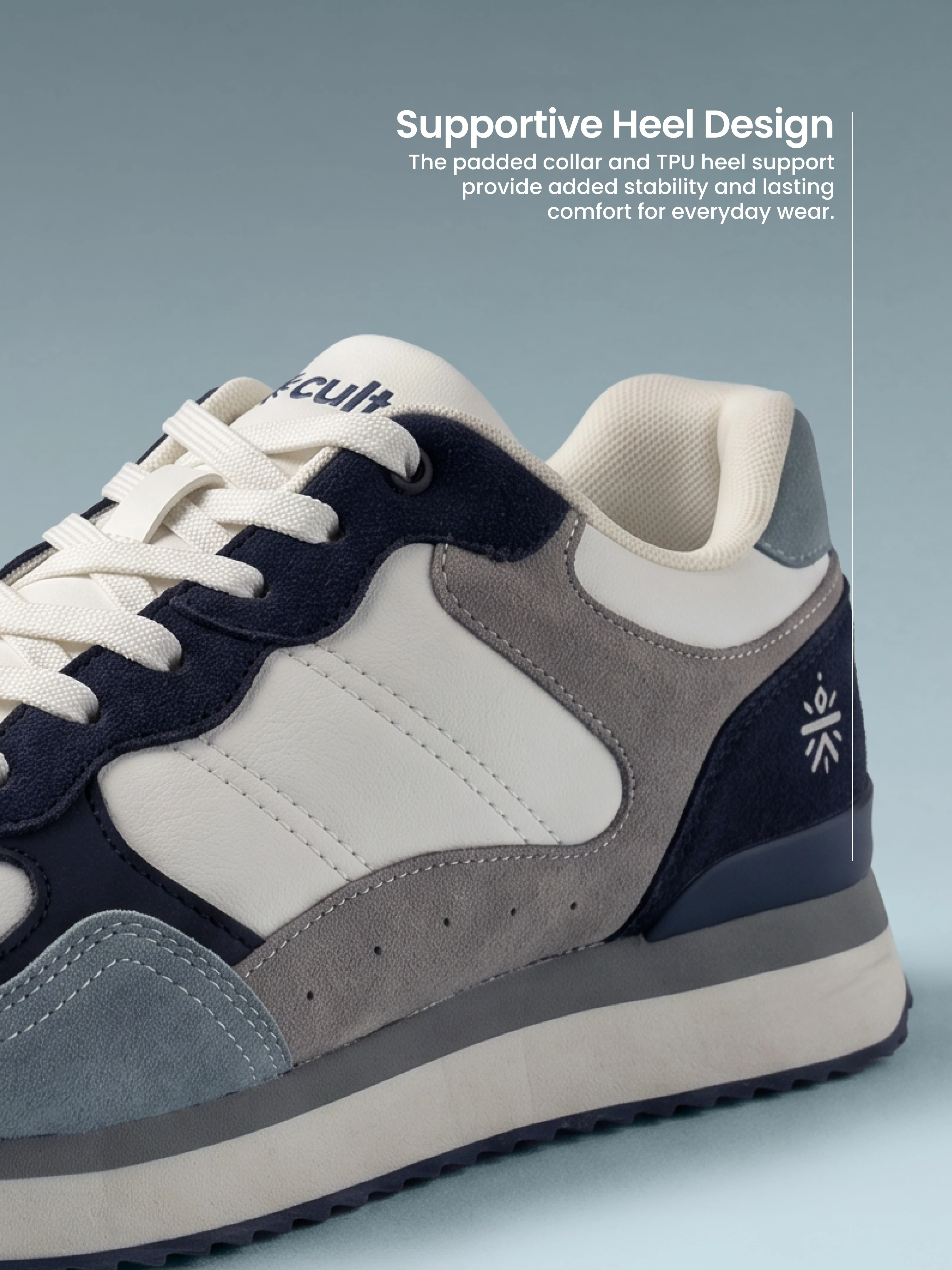 cult Women's RetroEdge Sneakers - White/Navy - Image 6