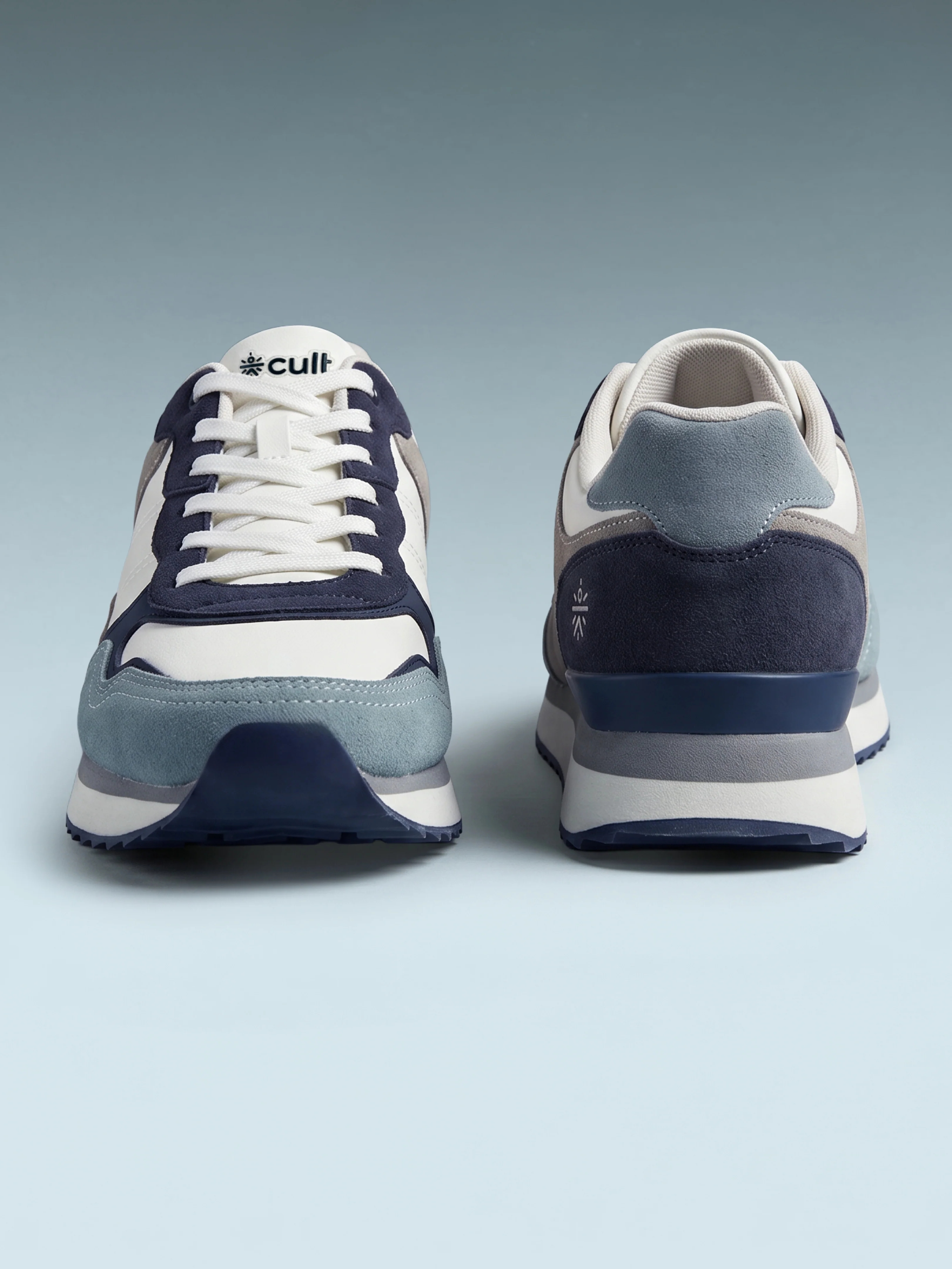cult Women's RetroEdge Sneakers - White/Navy - Image 9