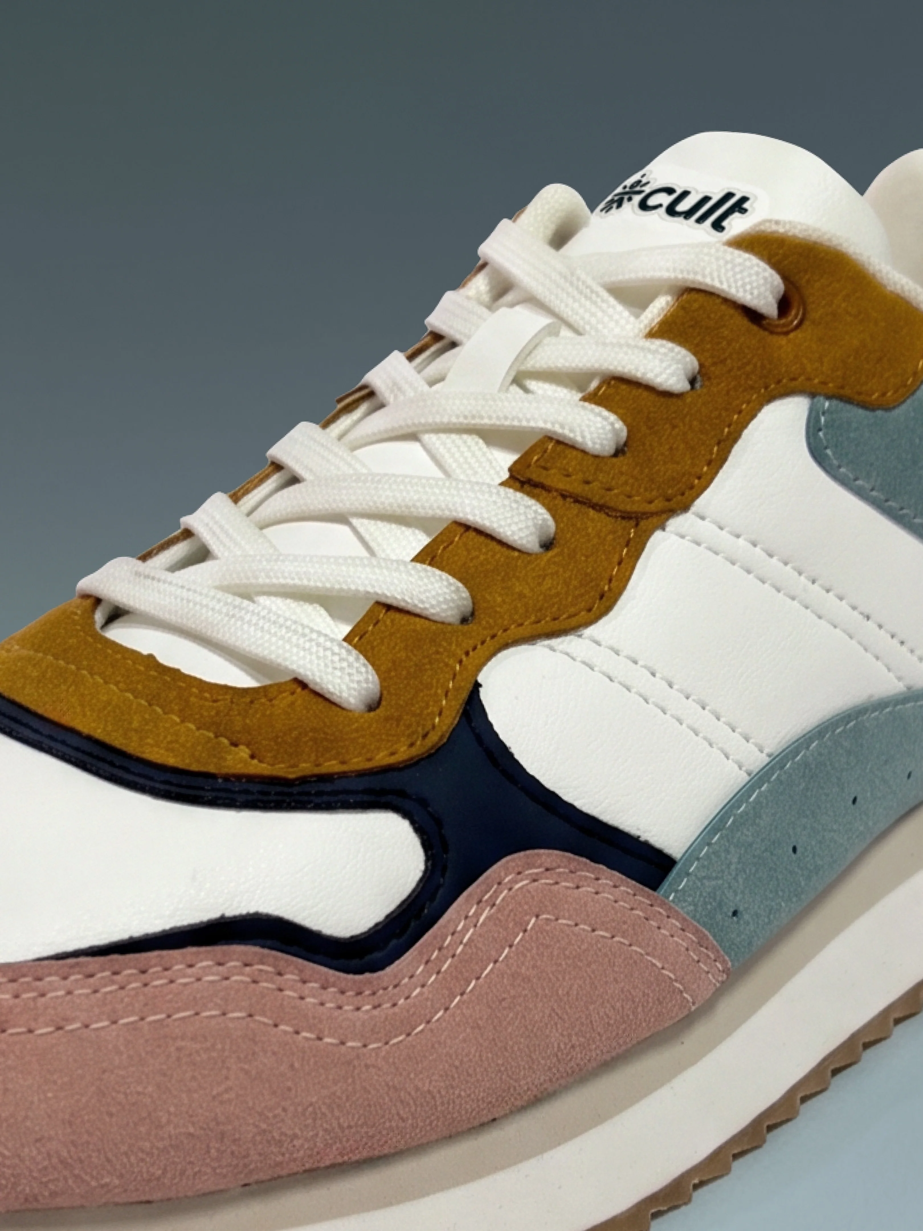 cult Women's RetroEdge Sneakers - White/Slate - Image 10