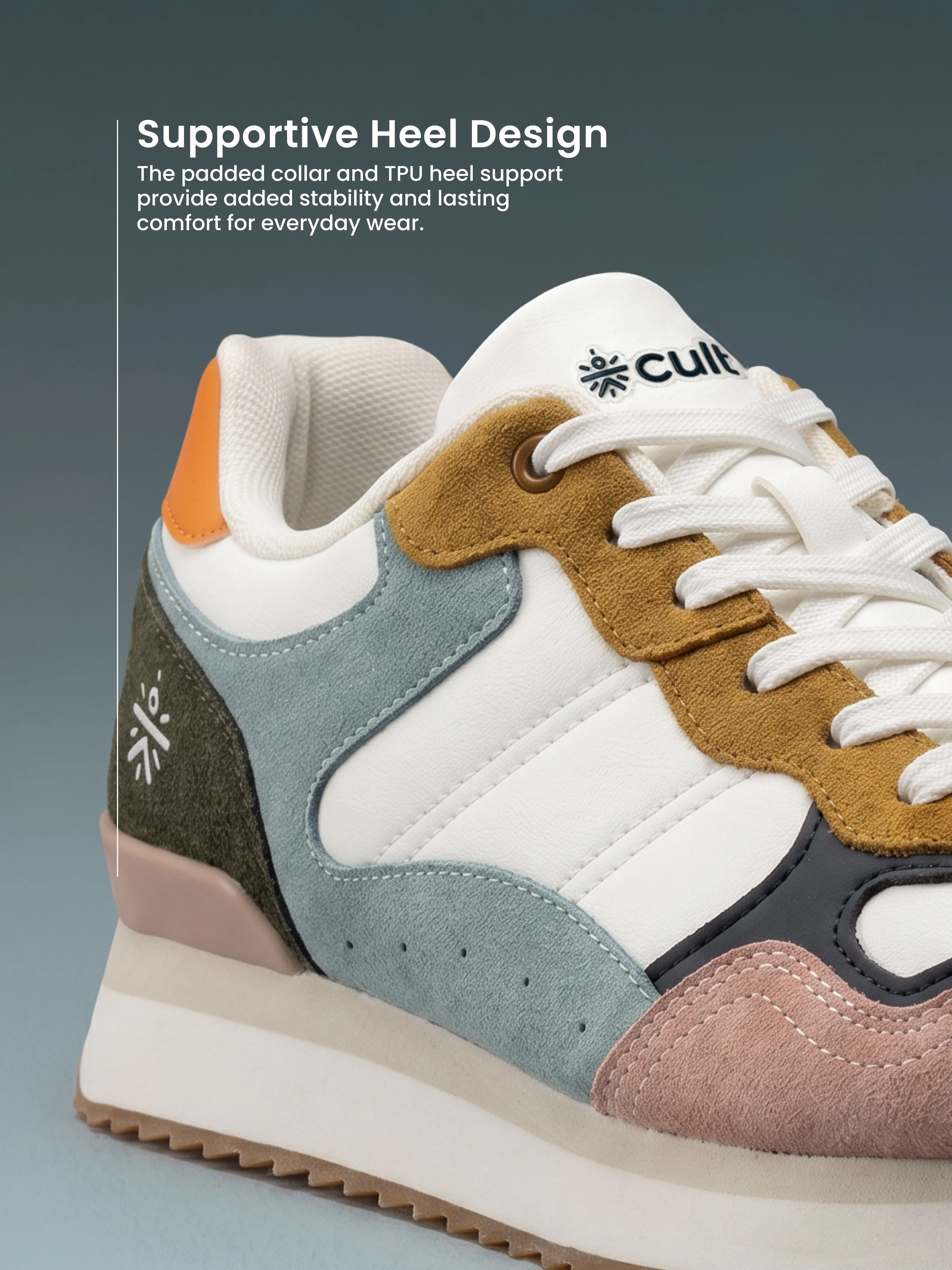 cult Women's RetroEdge Sneakers - White/Slate - Image 6