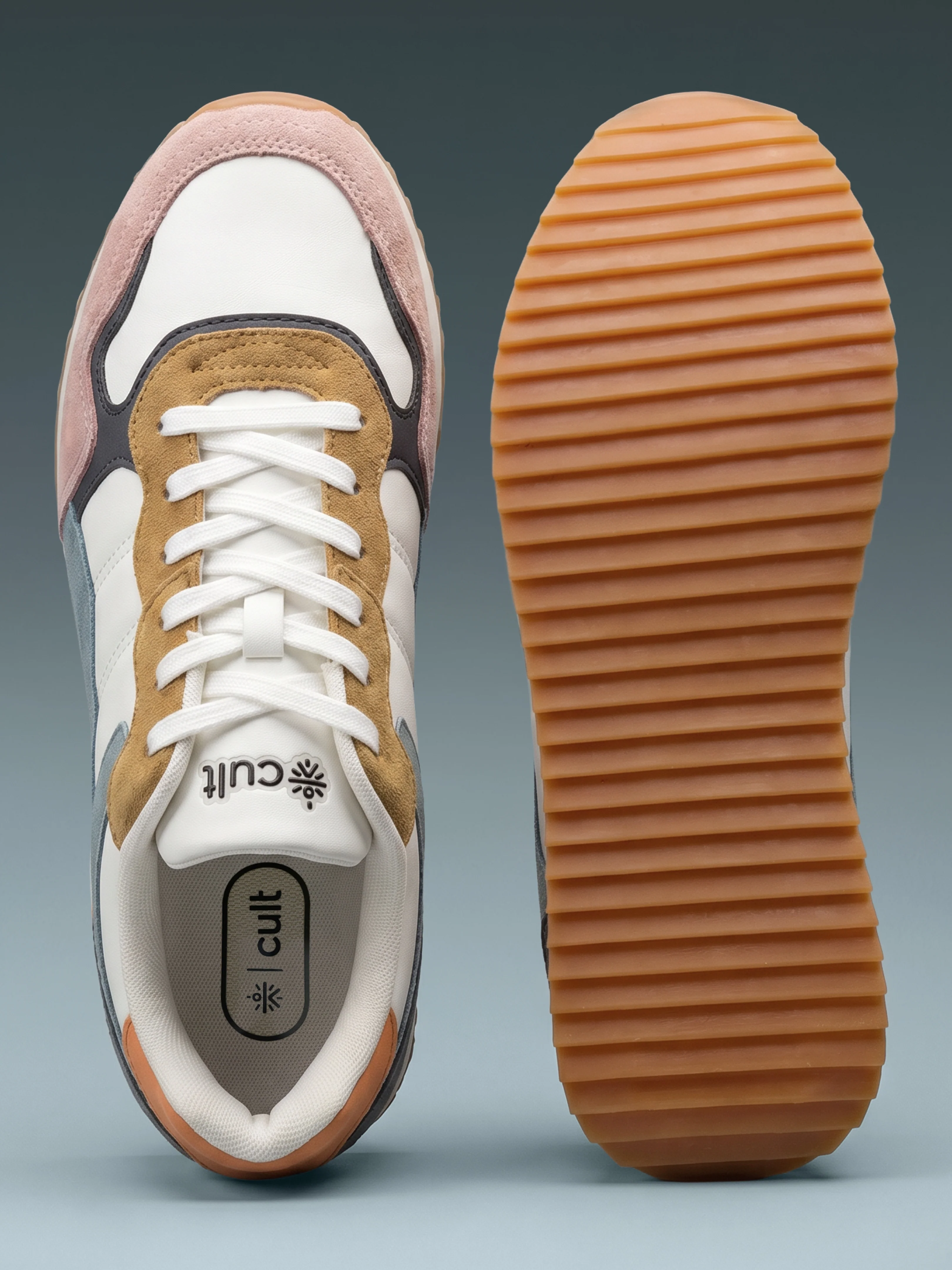 cult Women's RetroEdge Sneakers - White/Slate - Image 8
