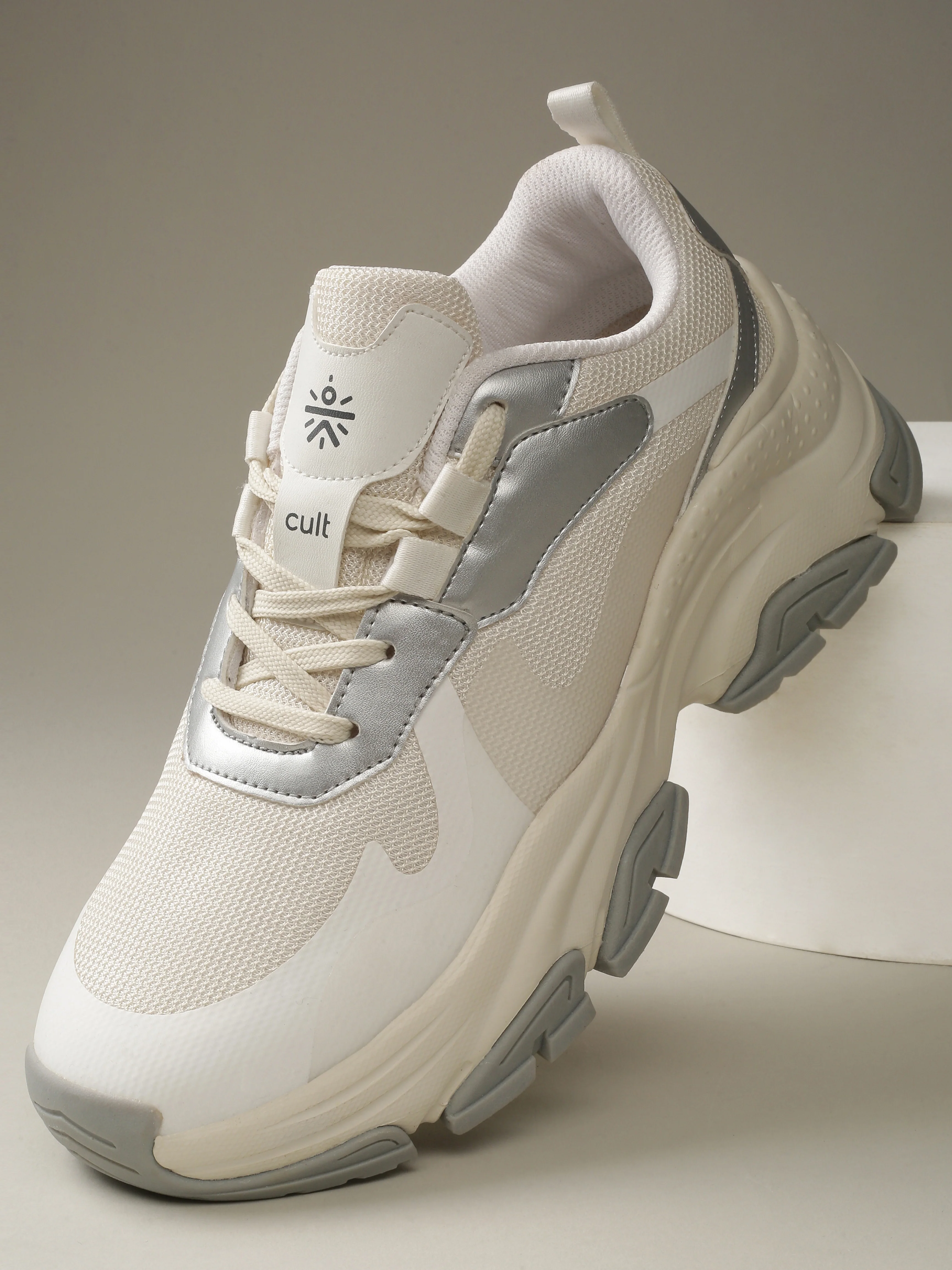 cult Women's Venus Sneakers - Off White/Silver
